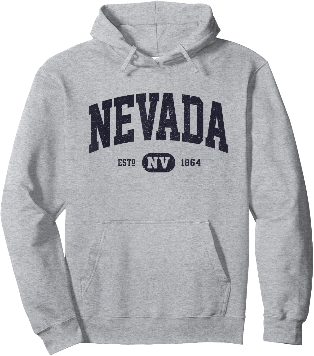 Navy Retro Vintage Nevada Hoodie - Hoodie | Ash