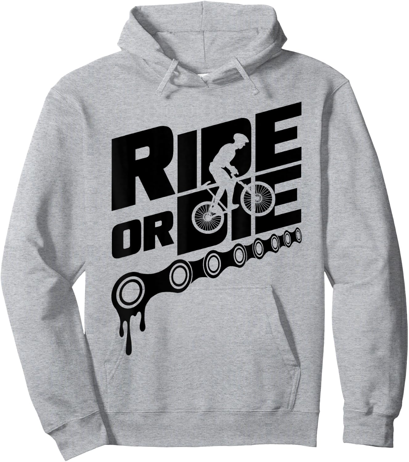 Ride or Die Mountain Biker Mountain Bike Bicycle MTB Gift Hoodie - Hoodie | Ash