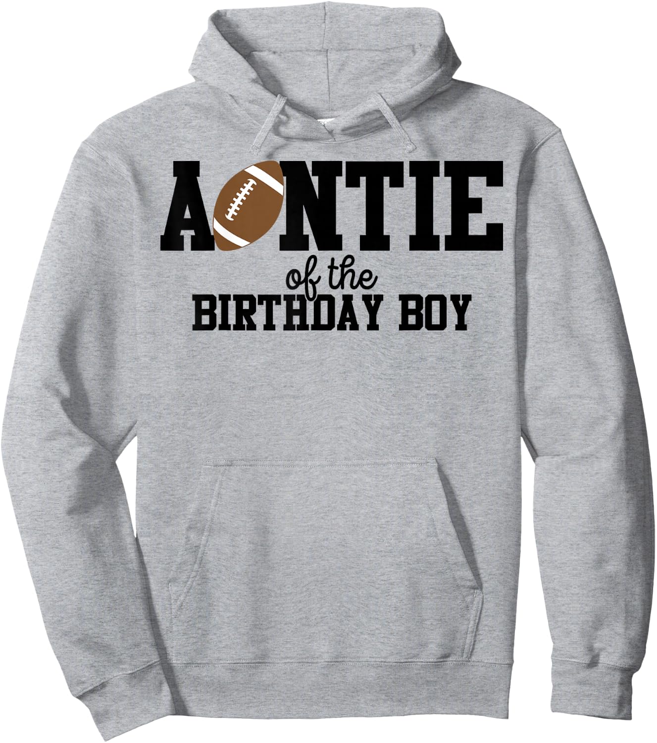 Auntie of the Birthday Boy Football Lover First Birthday Hoodie - Hoodie | Ash