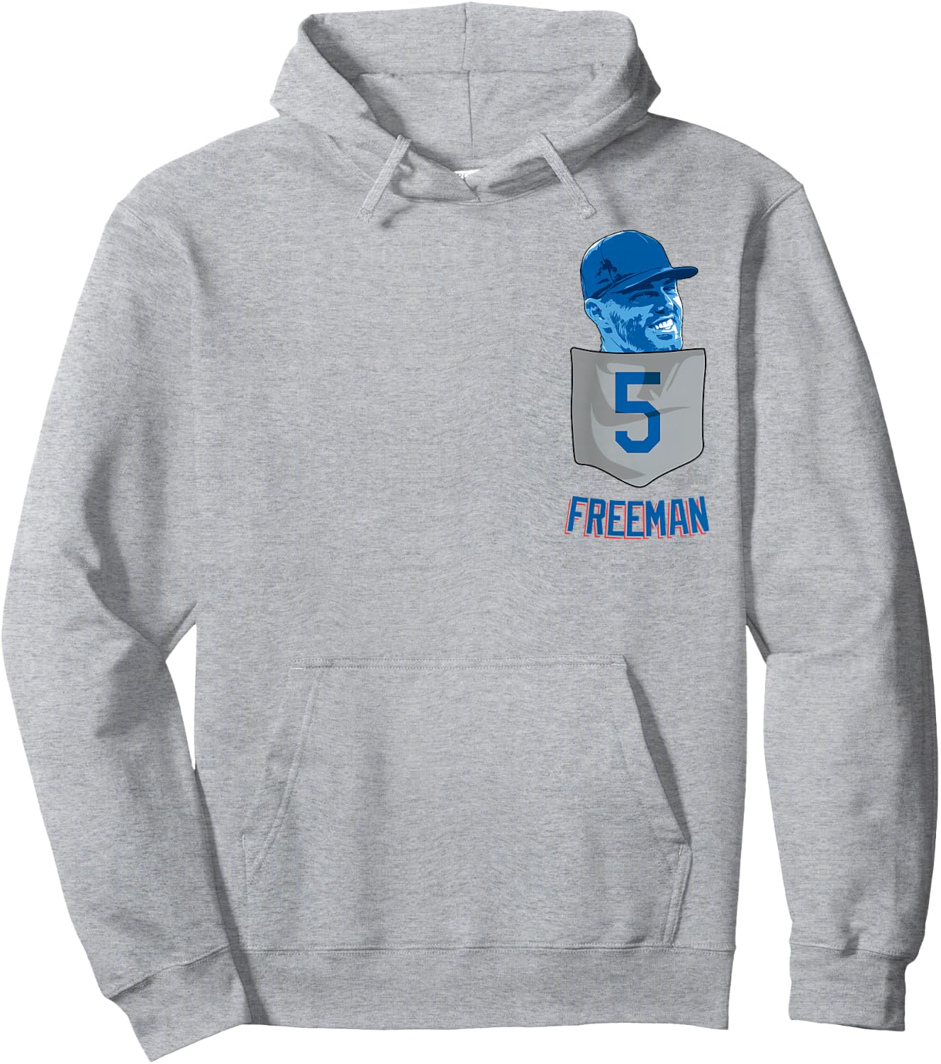 Freddie Freeman Los Angeles Baseball Pocket MLBPA Hoodie - Hoodie | Ash