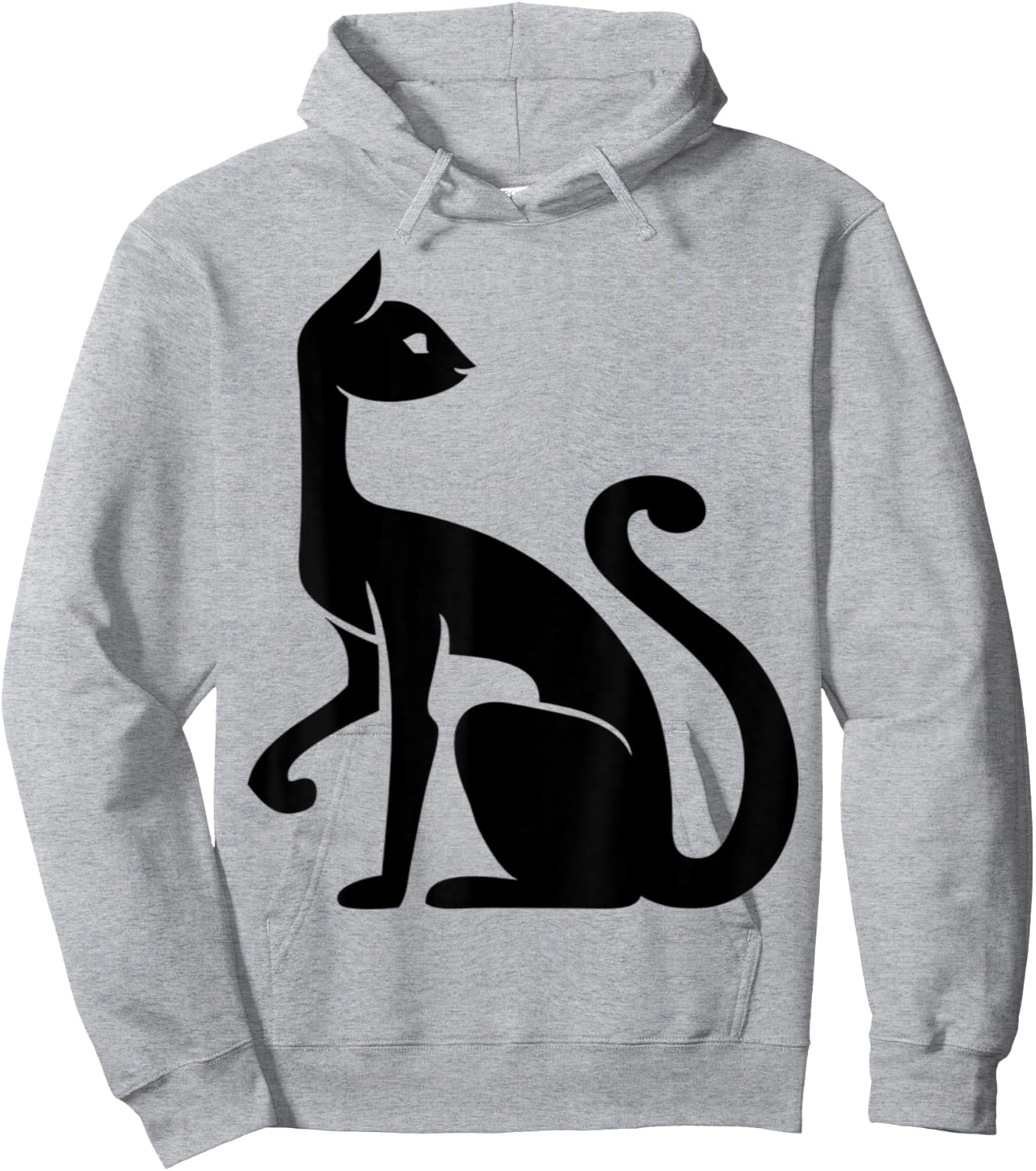 Fun Cat . Animal Kitten Pet. Black Cat. Feline, Egyptian Hoodie - Hoodie | Ash