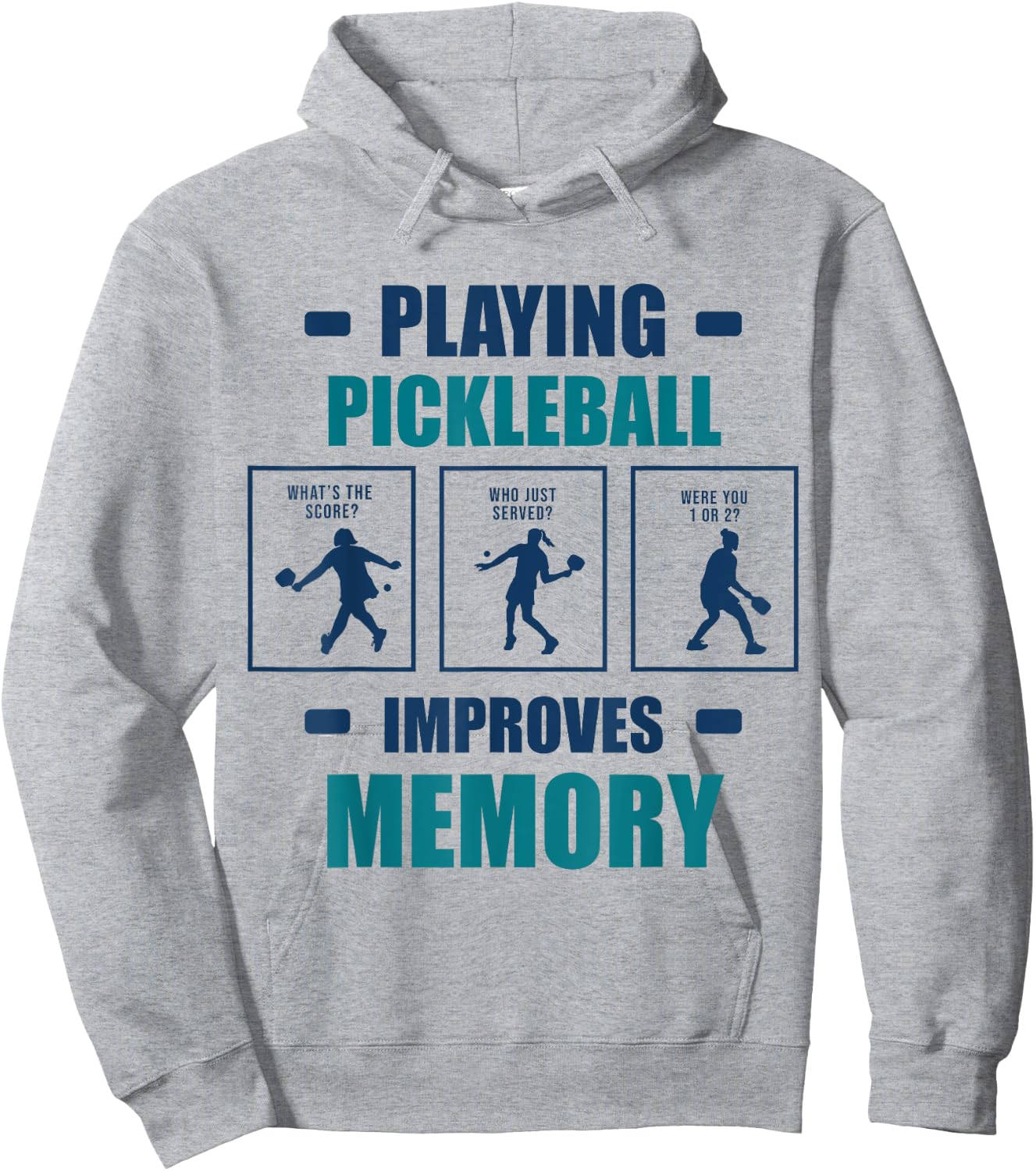 Playing Pickleball Improves Memory Funny Pickleball Women Hoodie - Hoodie | Ash