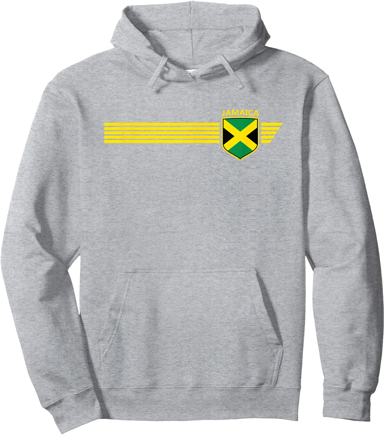 Jamaica Flag Jamaican Vintage Athletic Throwback Souvenir Hoodie - Hoodie | Ash