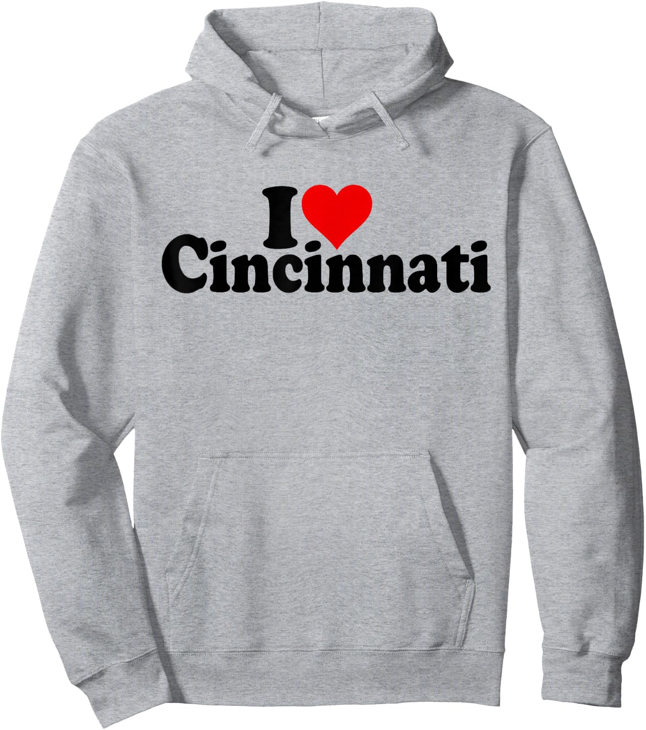 I Love Heart Cincinnati Ohio Cincy Hoodie - Hoodie | Ash