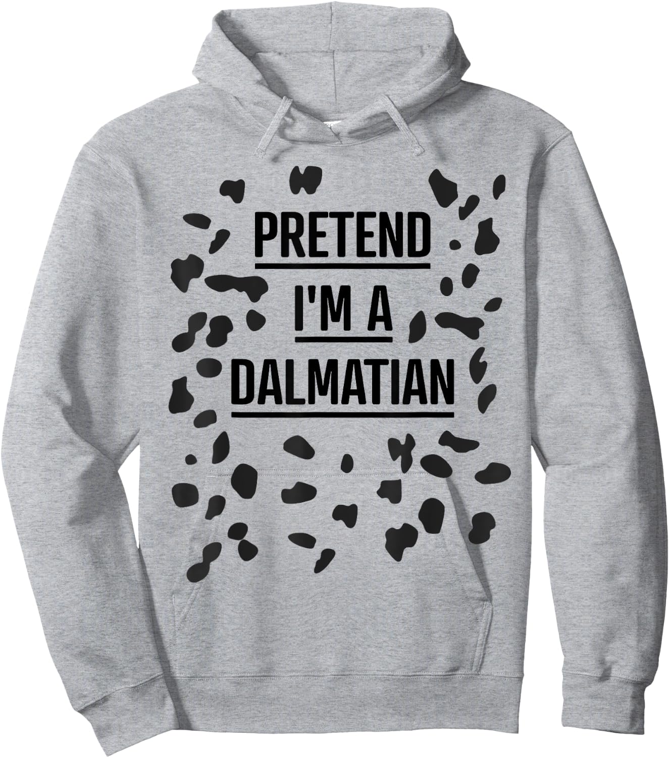 Pretend I'm a Dalmatian Shirt Funny Lazy Halloween Costume Hoodie - Hoodie | Ash