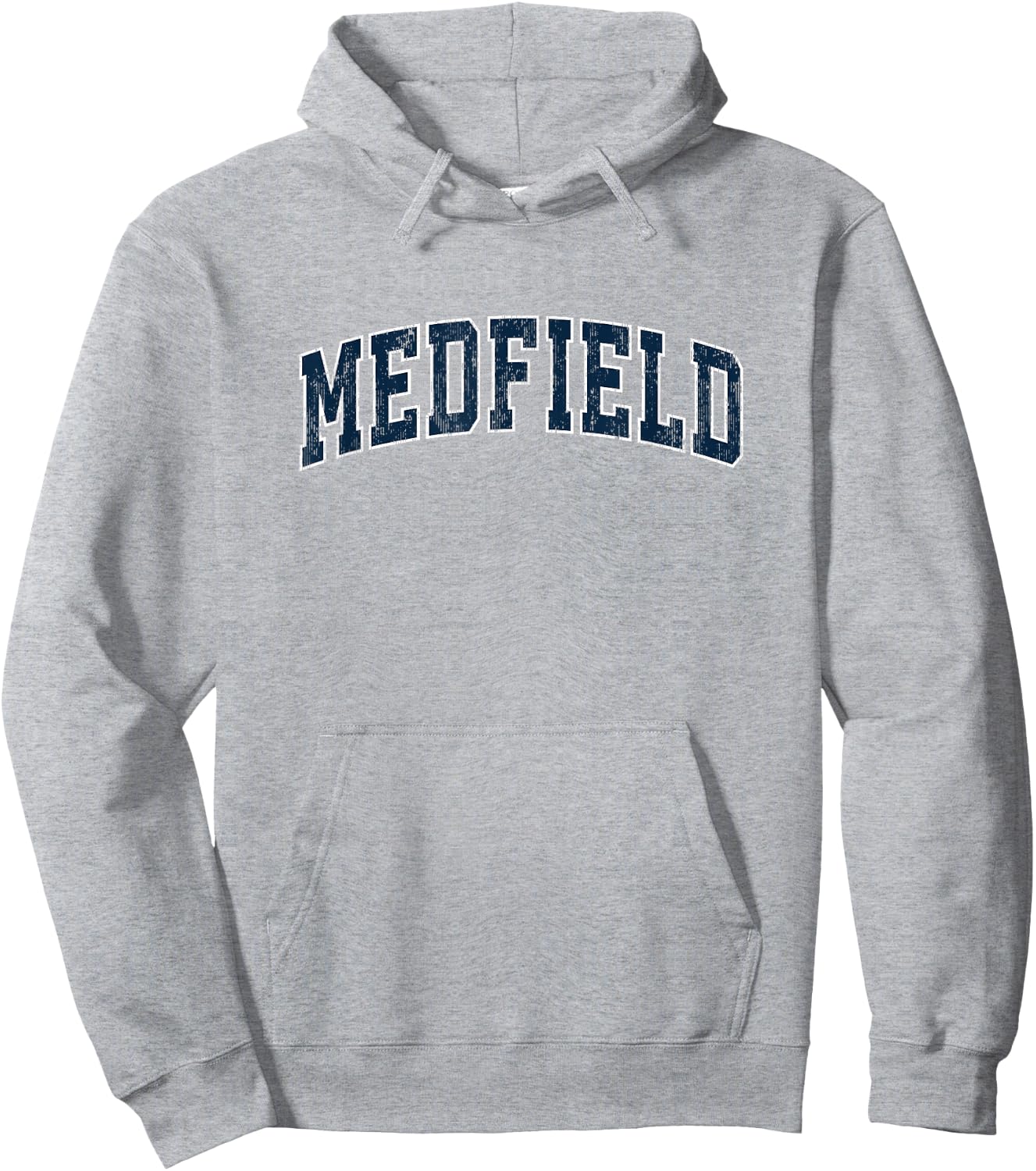 Medfield Massachusetts MA Vintage Sports Design Navy Design Hoodie - Hoodie | Ash