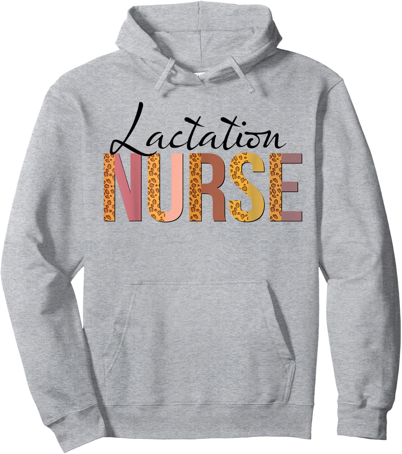 Leopard Lactation Nurse Gifts Nursing Apparel Hoodie - Hoodie | Ash