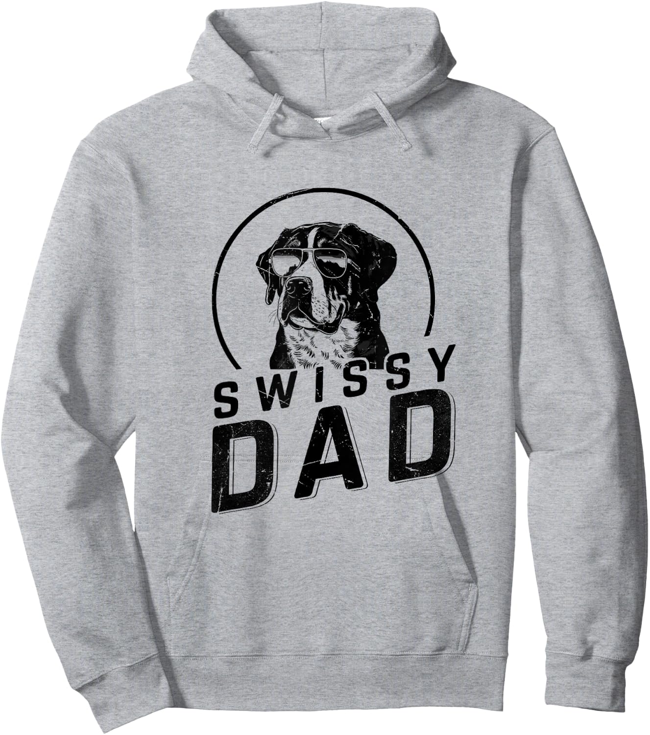 Swissy Dad Dog Owner Gifts Funny Dog Dad Christmas Hoodie - Hoodie | Ash