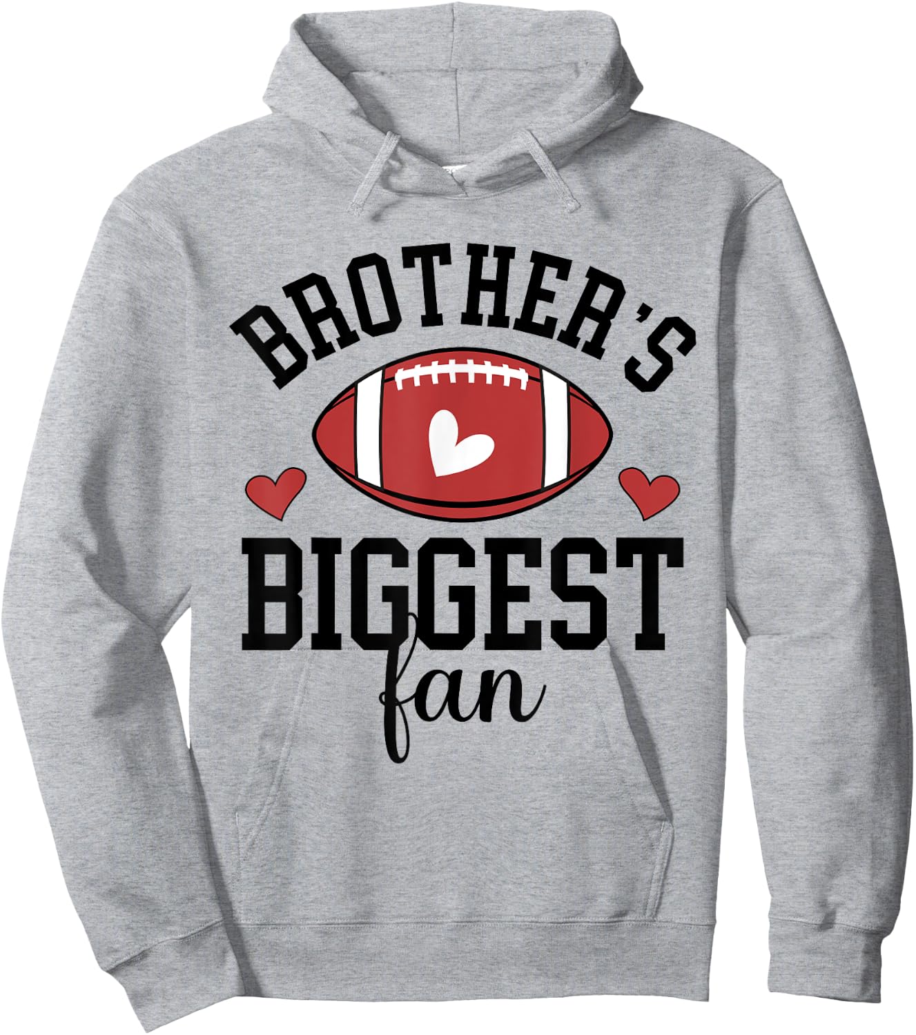 Brother's Biggest Fan Football Sister Of A Football Player Hoodie - Hoodie | Ash