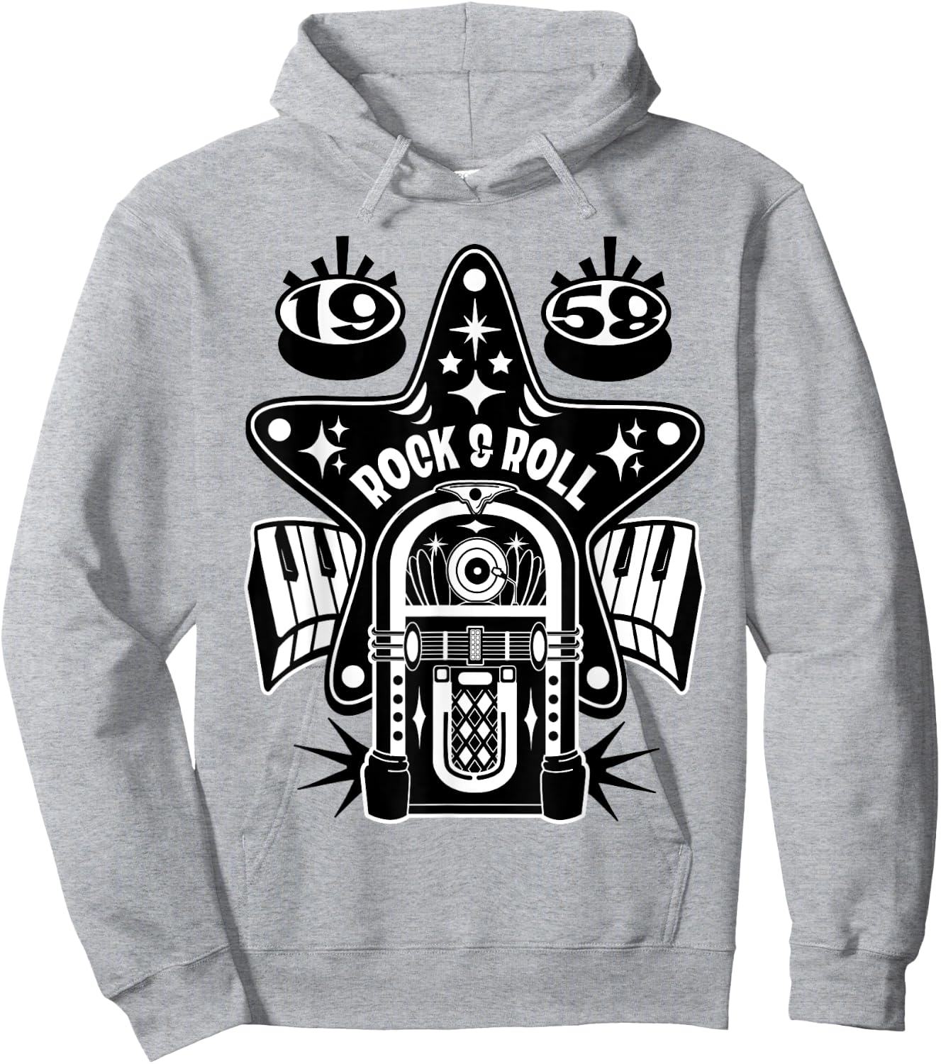 Rockabilly Retro 50s Sock Hop Costume Music Jukebox 1950s Hoodie - Hoodie | Ash