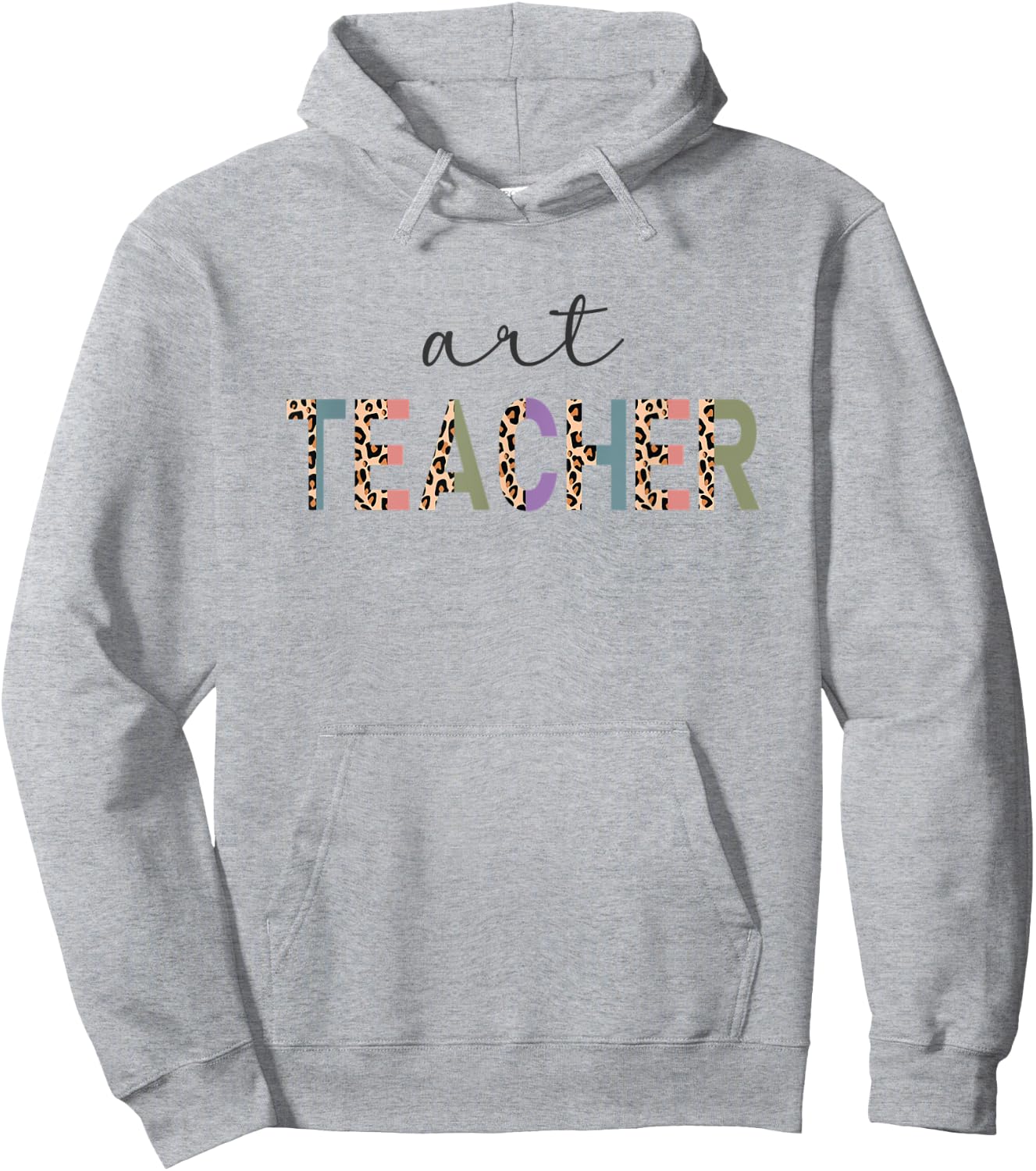 Art Teacher Funny Leopard Print Teacher Women Hoodie - Hoodie | Ash