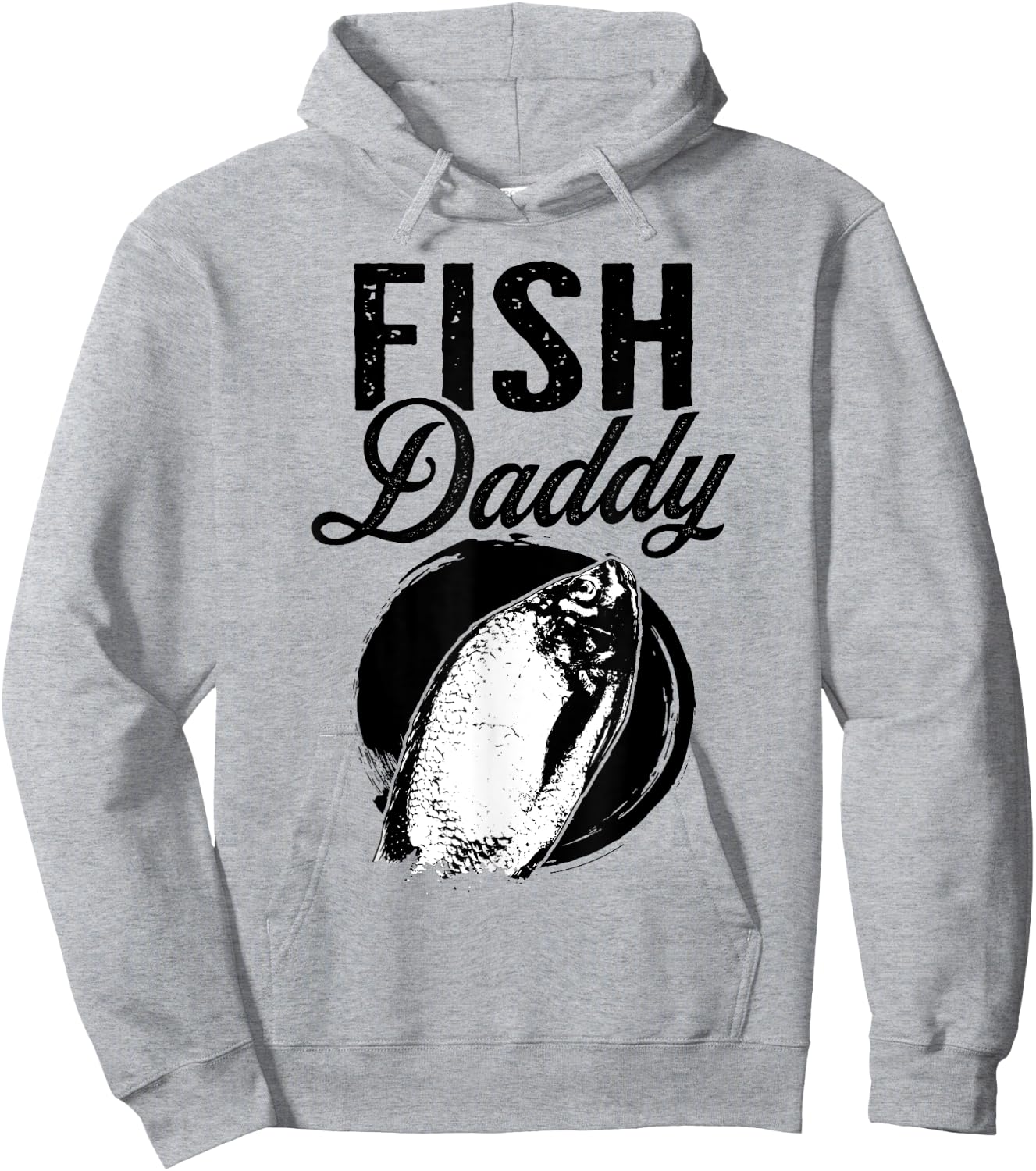 Fish Daddy Father - Dad Fish Hoodie - Hoodie | Ash