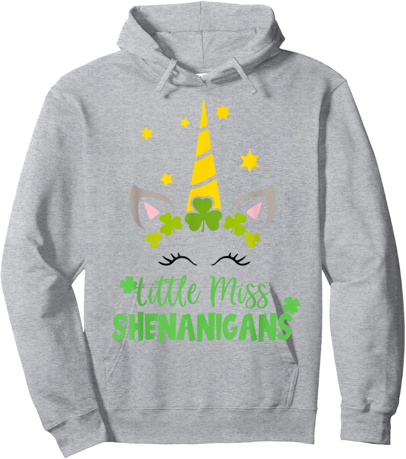 Irish Little Miss Shenanigan St Patrick Day Funny Women Girl Hoodie - Hoodie | Ash