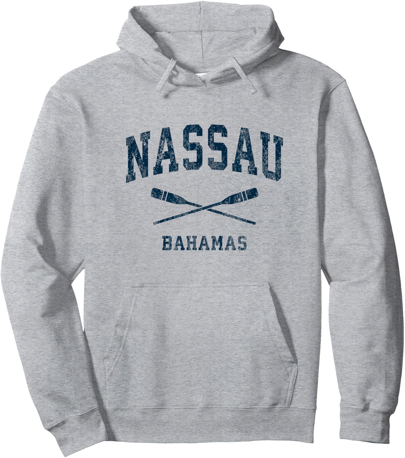 Nassau Bahamas Vintage Nautical Paddles Sports Oars Hoodie - Hoodie | Ash