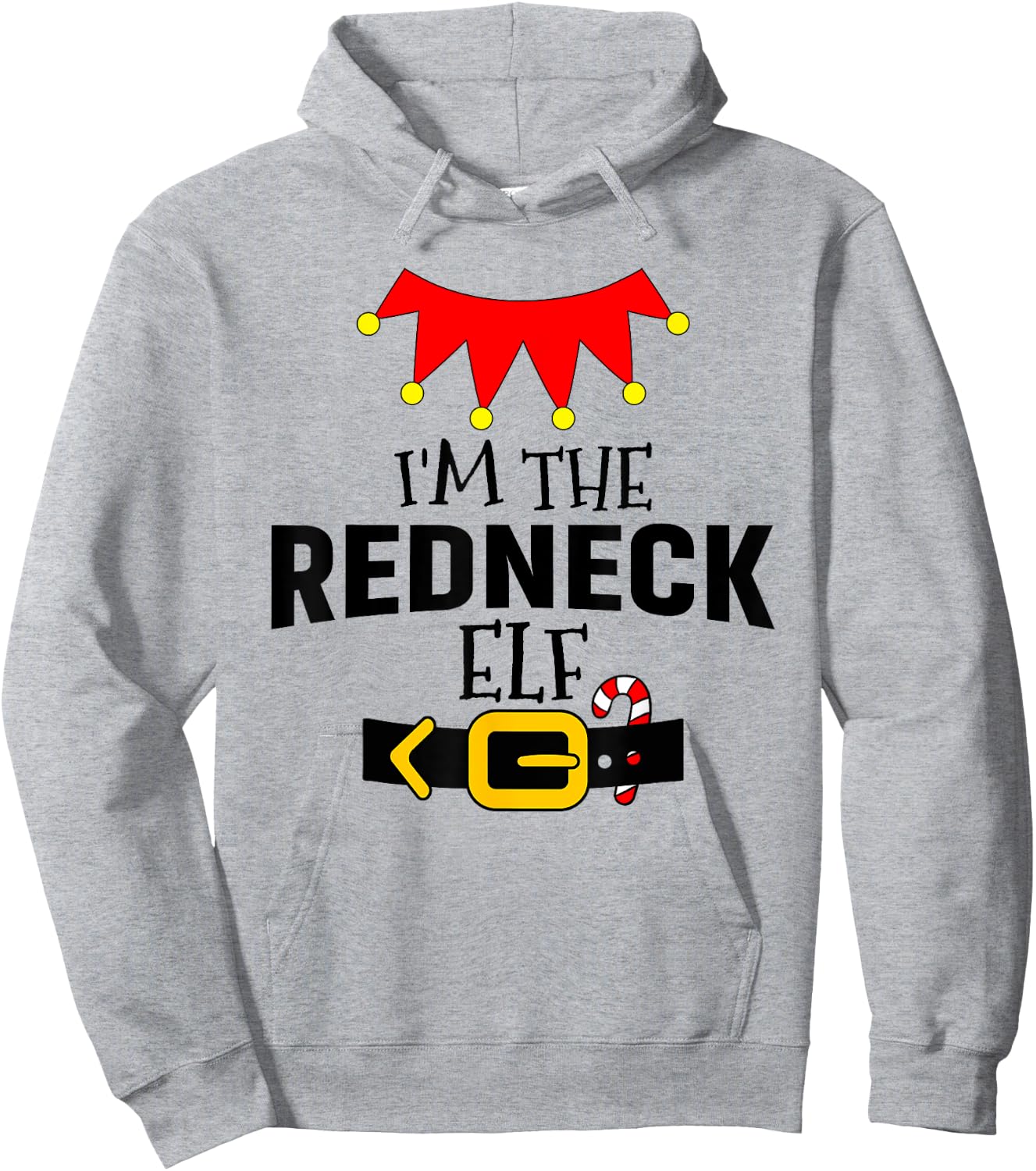 Matching Family Funny Group I'm The Redneck Elf Christmas Hoodie - Hoodie | Ash