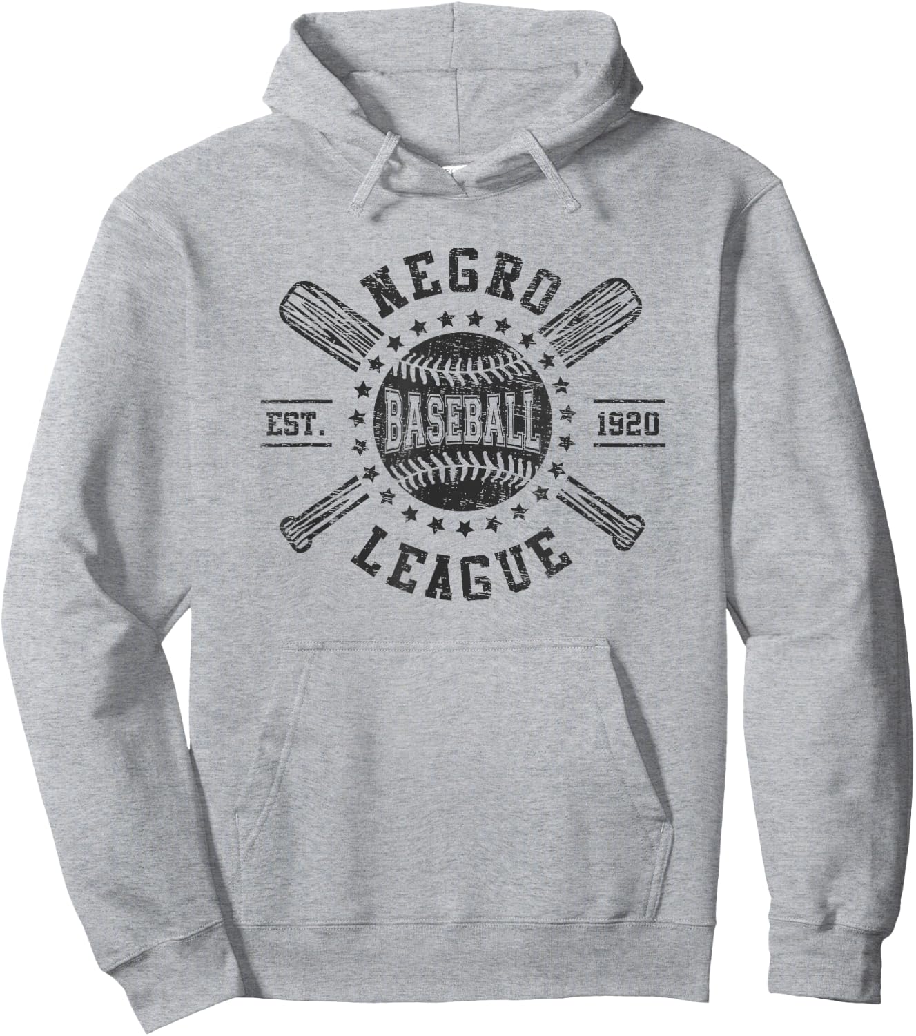 Vintage Negro League Baseball Black History Month Hoodie - Hoodie | Ash