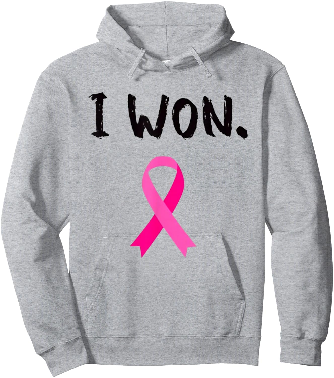 I Won Breast Cancer Awareness Hoodie - Hoodie | Ash