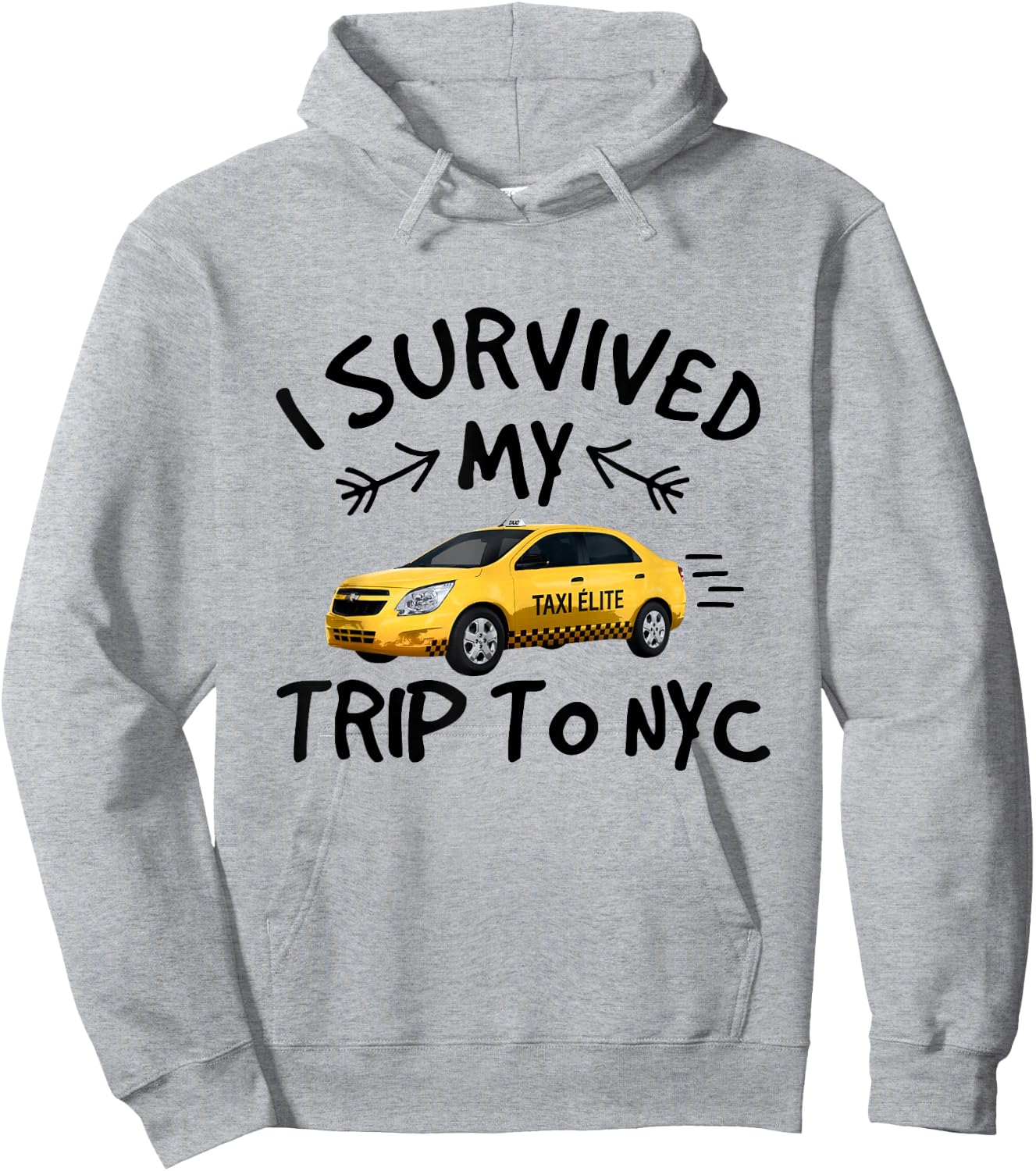 I Survived My Trip To NYC - Funny New York City Taxi Travel Hoodie - Hoodie | Ash