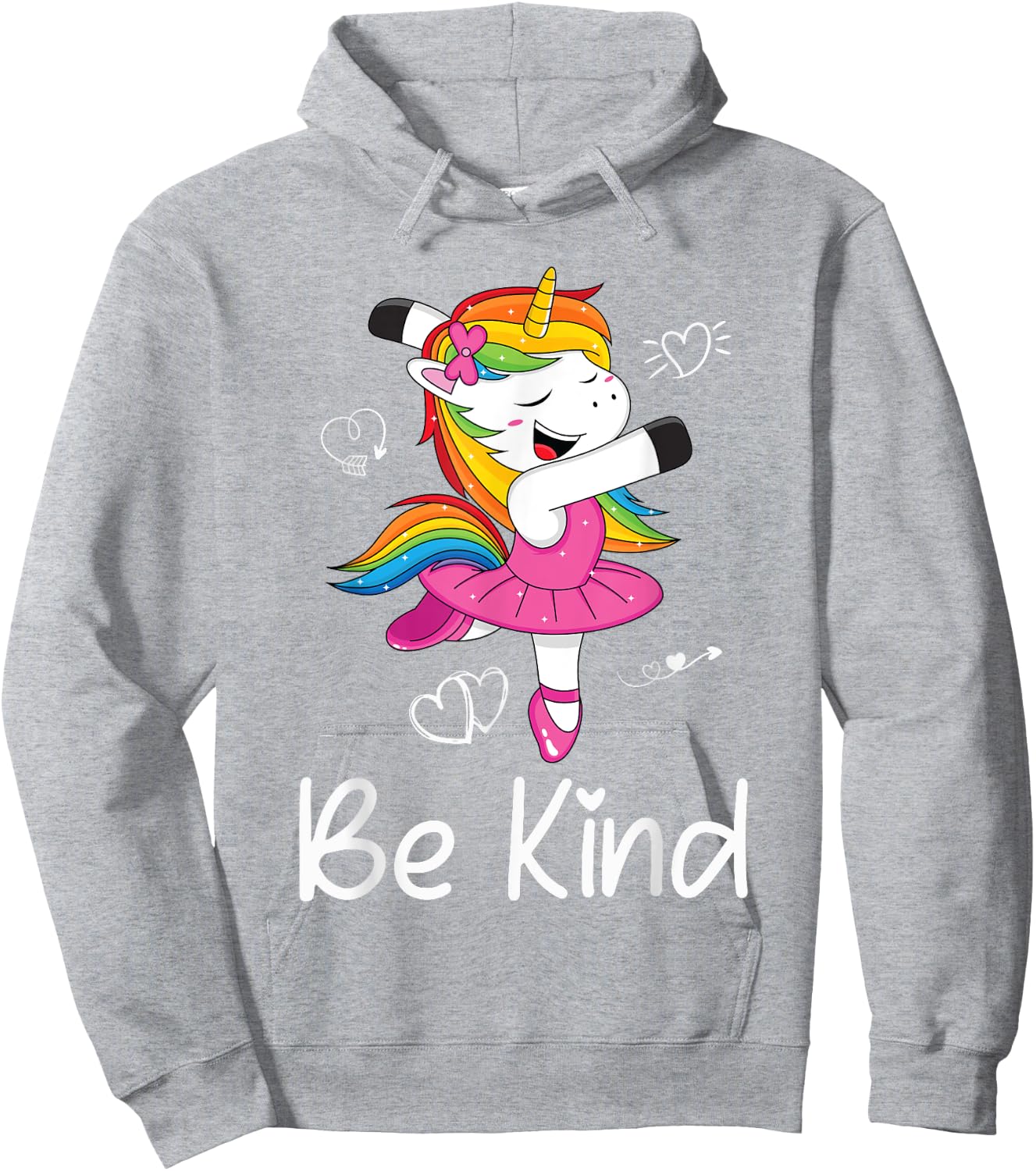 Dancing Unicorn Kids Be Kind Anti Bullying Unity Day Orange Hoodie - Hoodie | Ash