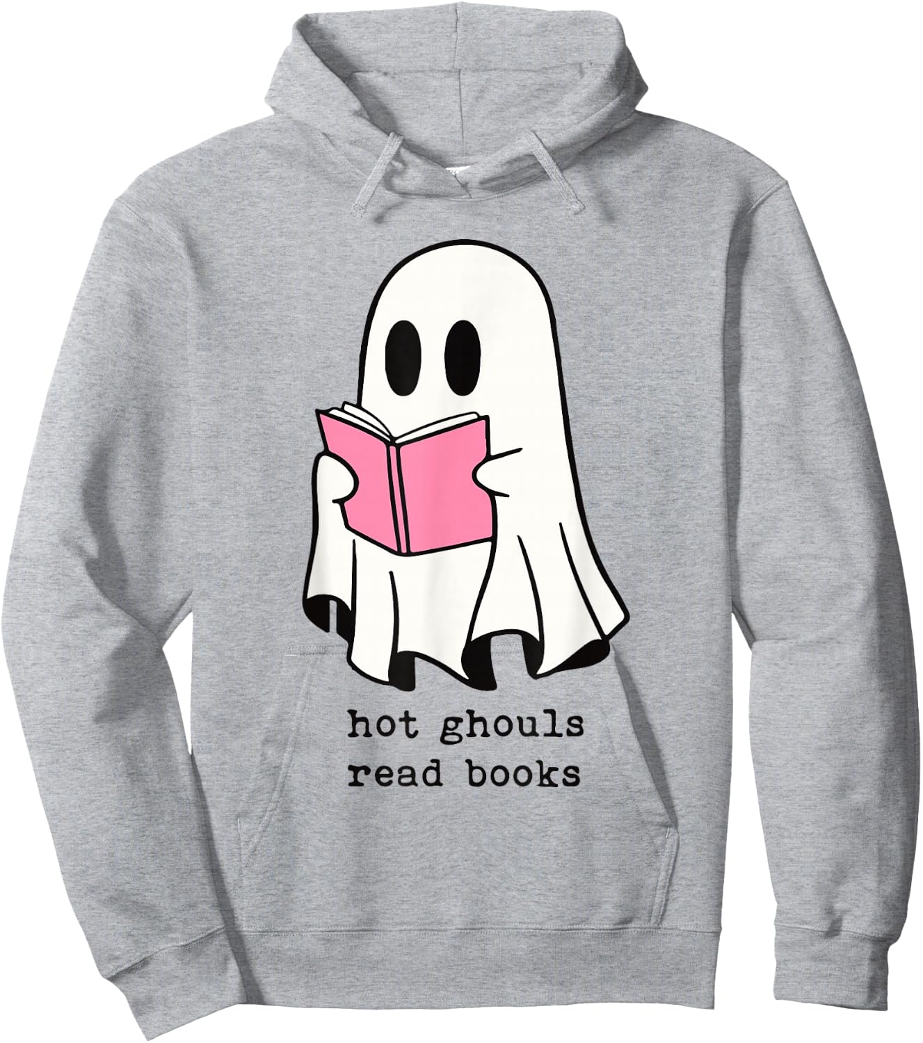 Hot Funny Ghouls Read Books Cute Ghost Book Lover Halloween Hoodie - Hoodie | Ash