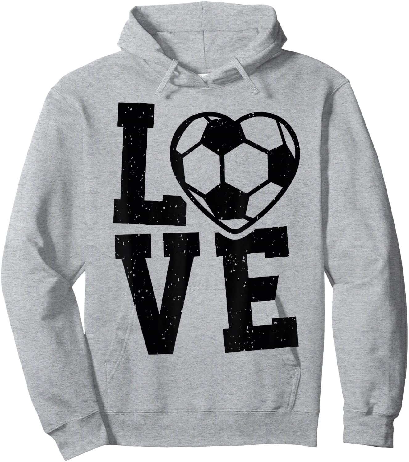 Love Heart Soccer Team Design for Sport Fans Player Hoodie - Hoodie | Ash