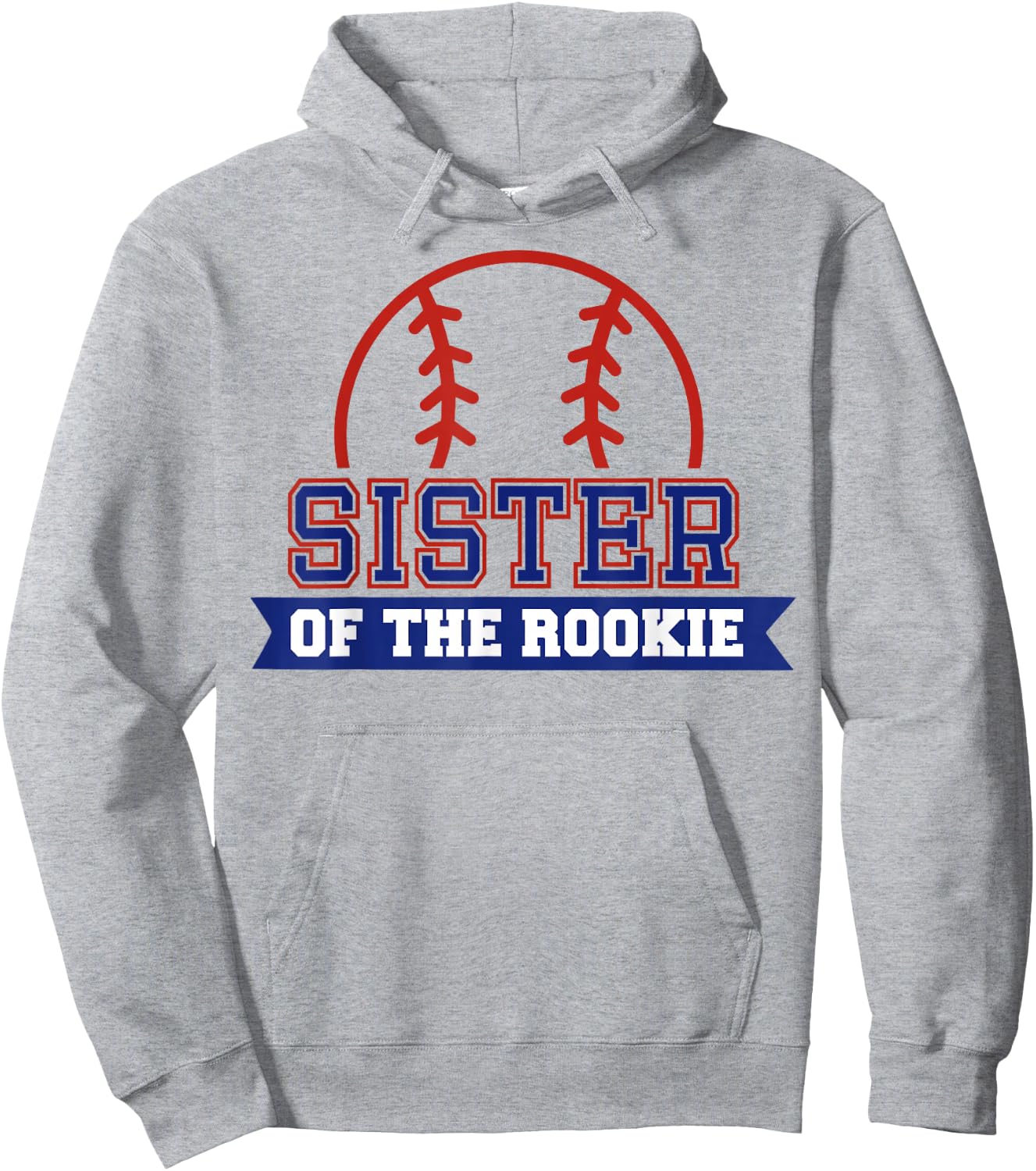 Sister of Rookie 1st Birthday Baseball Theme Matching Party Hoodie - Hoodie | Ash