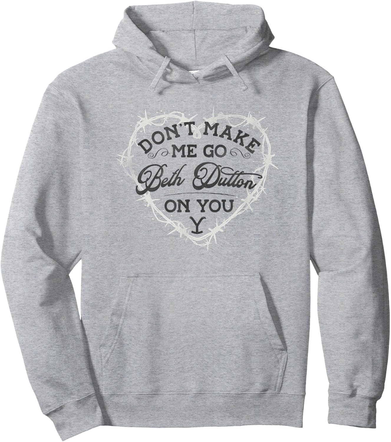 Yellowstone Dutton Ranch Beth Heart Hoodie - Hoodie | Ash