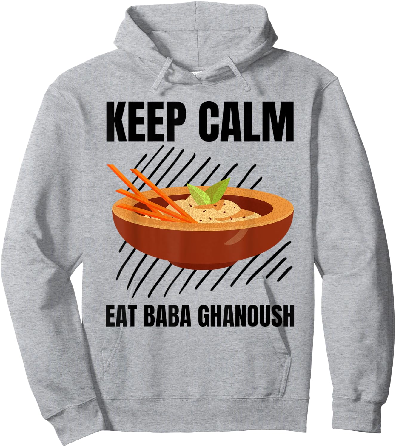 Keep Calm Eat Baba Ghanoush Vintage Grunge Baba Ghanoush Hoodie - Hoodie | Ash