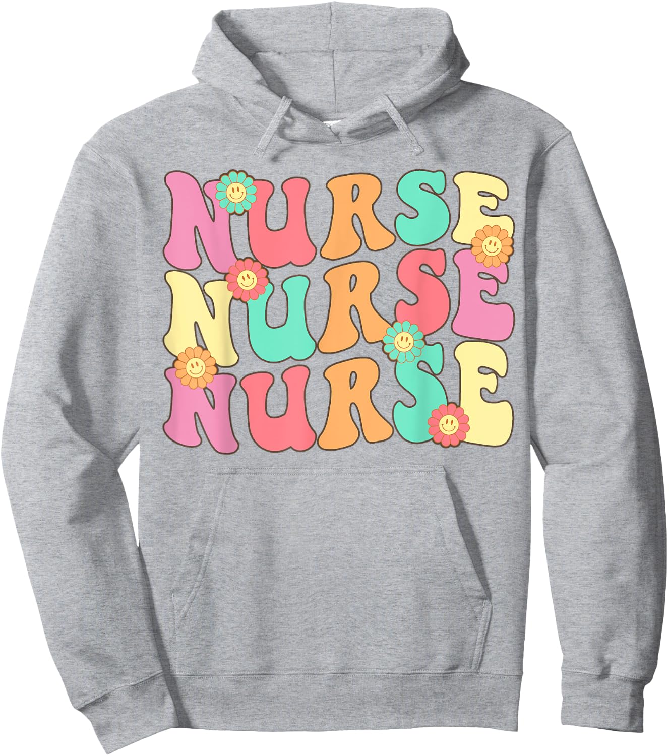 Nurse Women Groovy Future Nurse Appreciation ER Nursing Hoodie - Hoodie | Ash