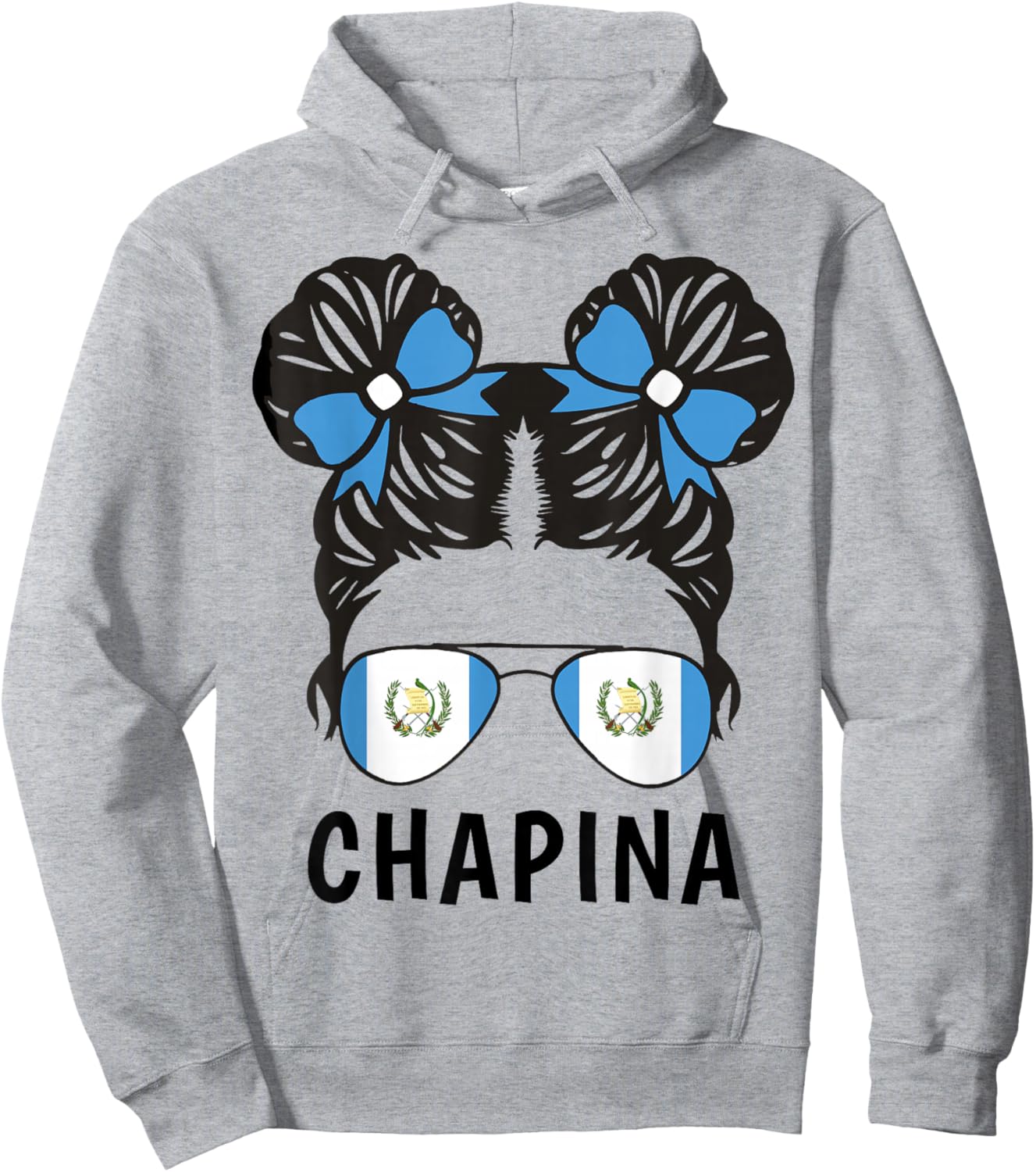 Guatemala Flag Chapina Guatemalan Girl Youth Women Guatemala Hoodie - Hoodie | Ash