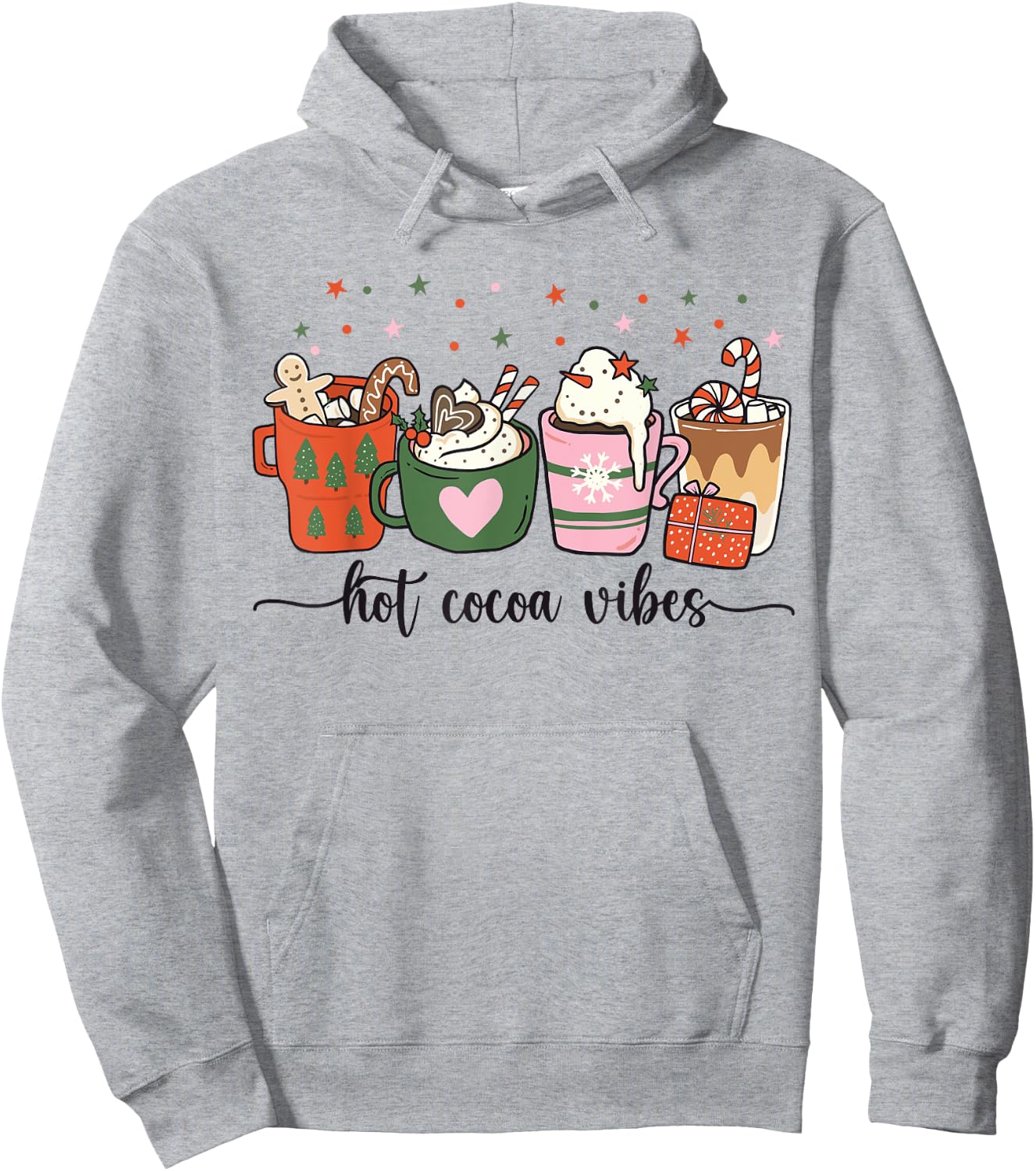 Hot Cocoa Vibes Cute Hot Chocolate Cozy Festive Christmas Hoodie - Hoodie | Ash