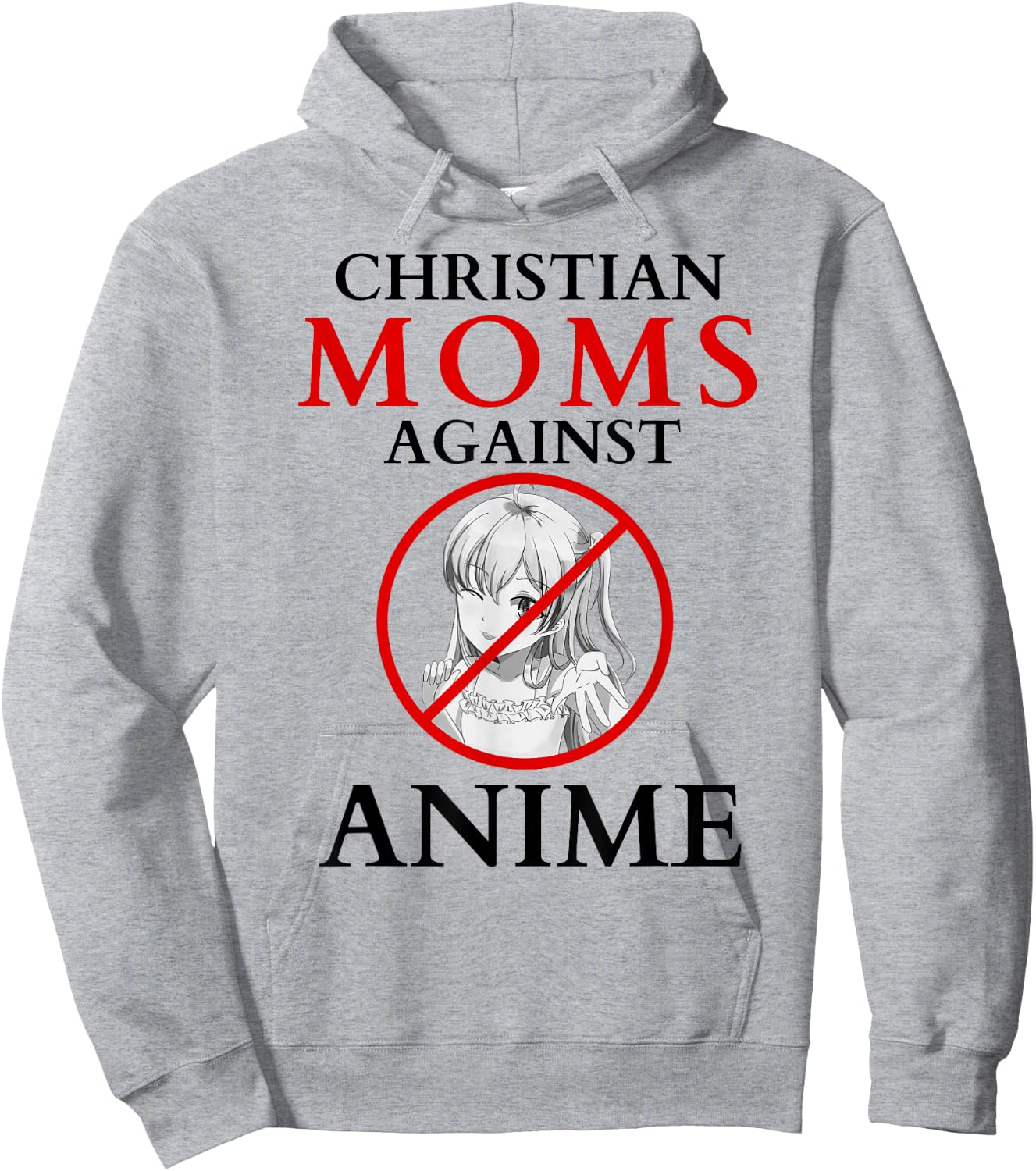 Christian moms against anime funny Hoodie - Hoodie | Ash