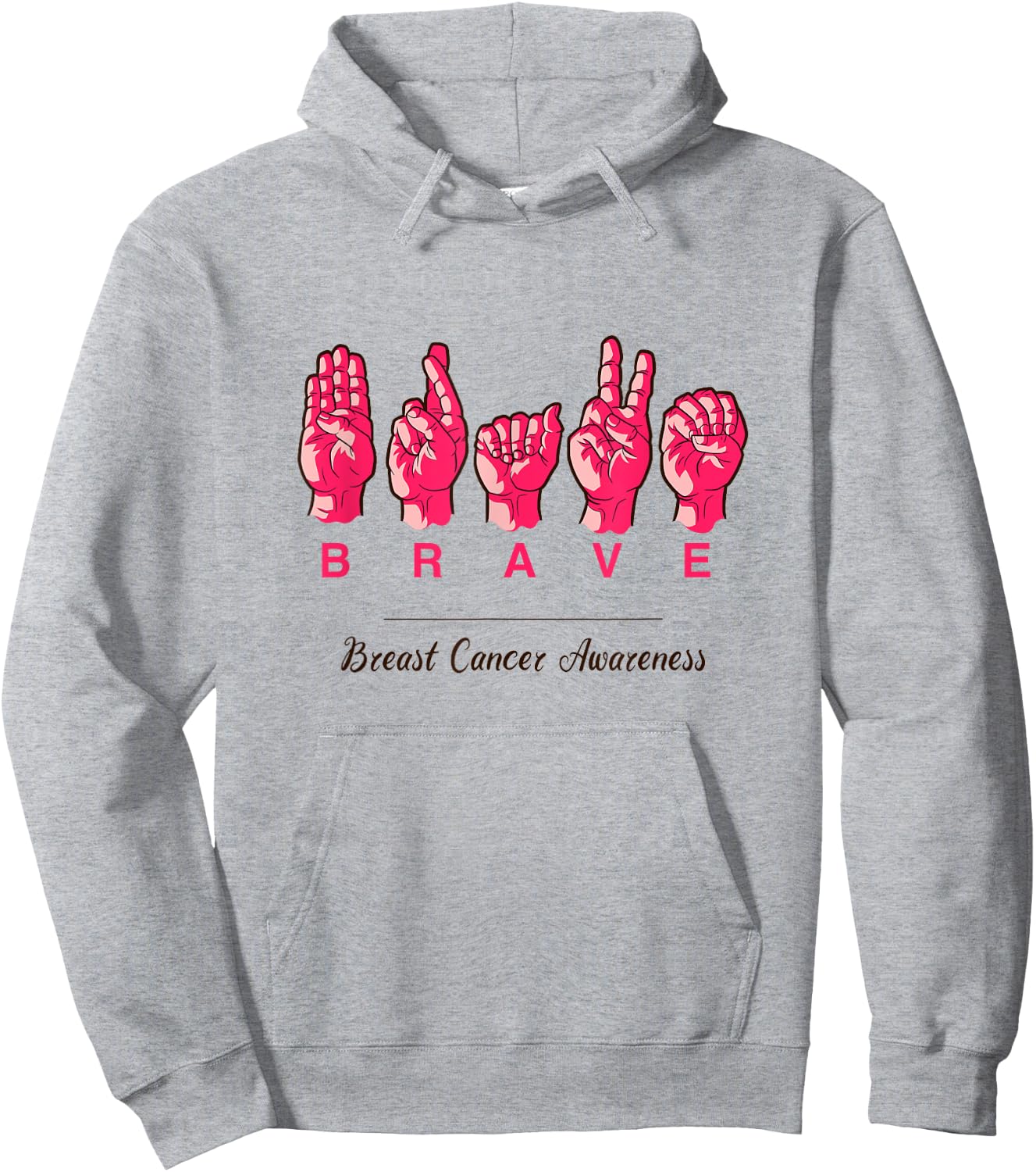 Breast Cancer Awareness Shirt - Brave Breast Cancer Survivor Hoodie - Hoodie | Ash