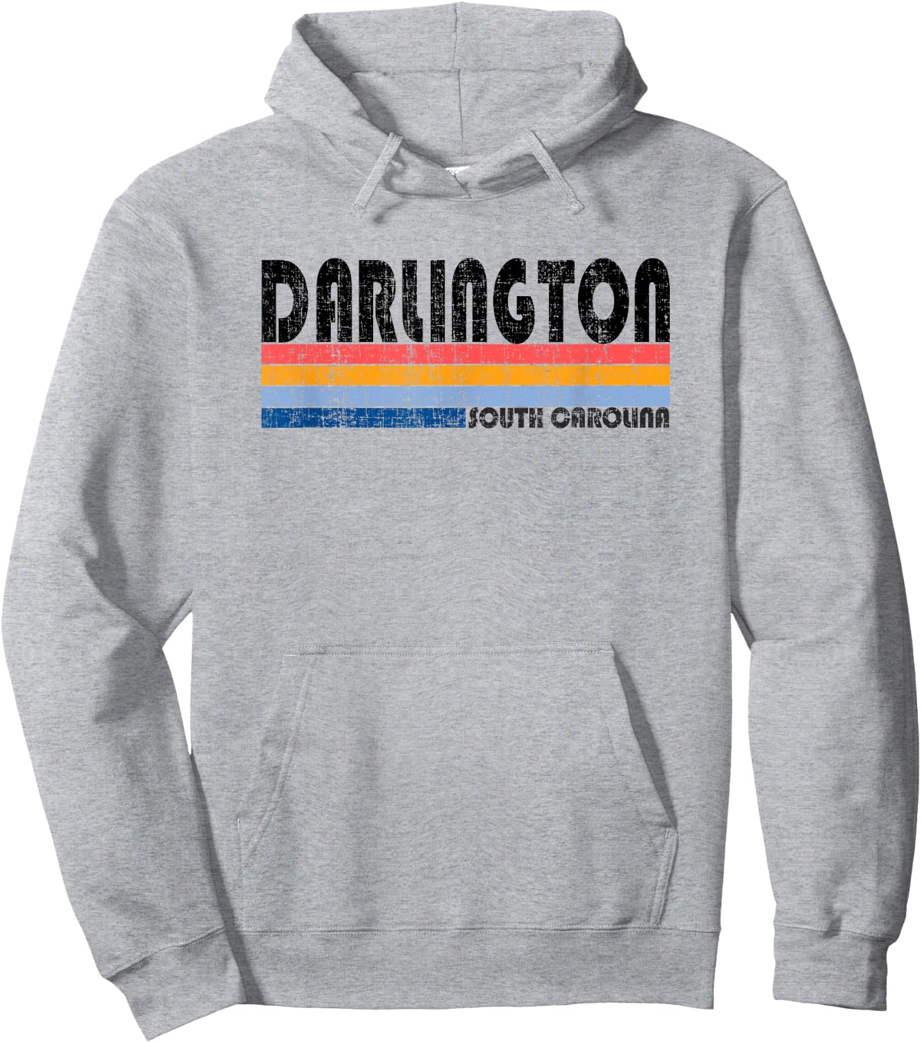 Darlington, SC Hometown Pride Retro 70s 80s Style Hoodie - Hoodie | Ash