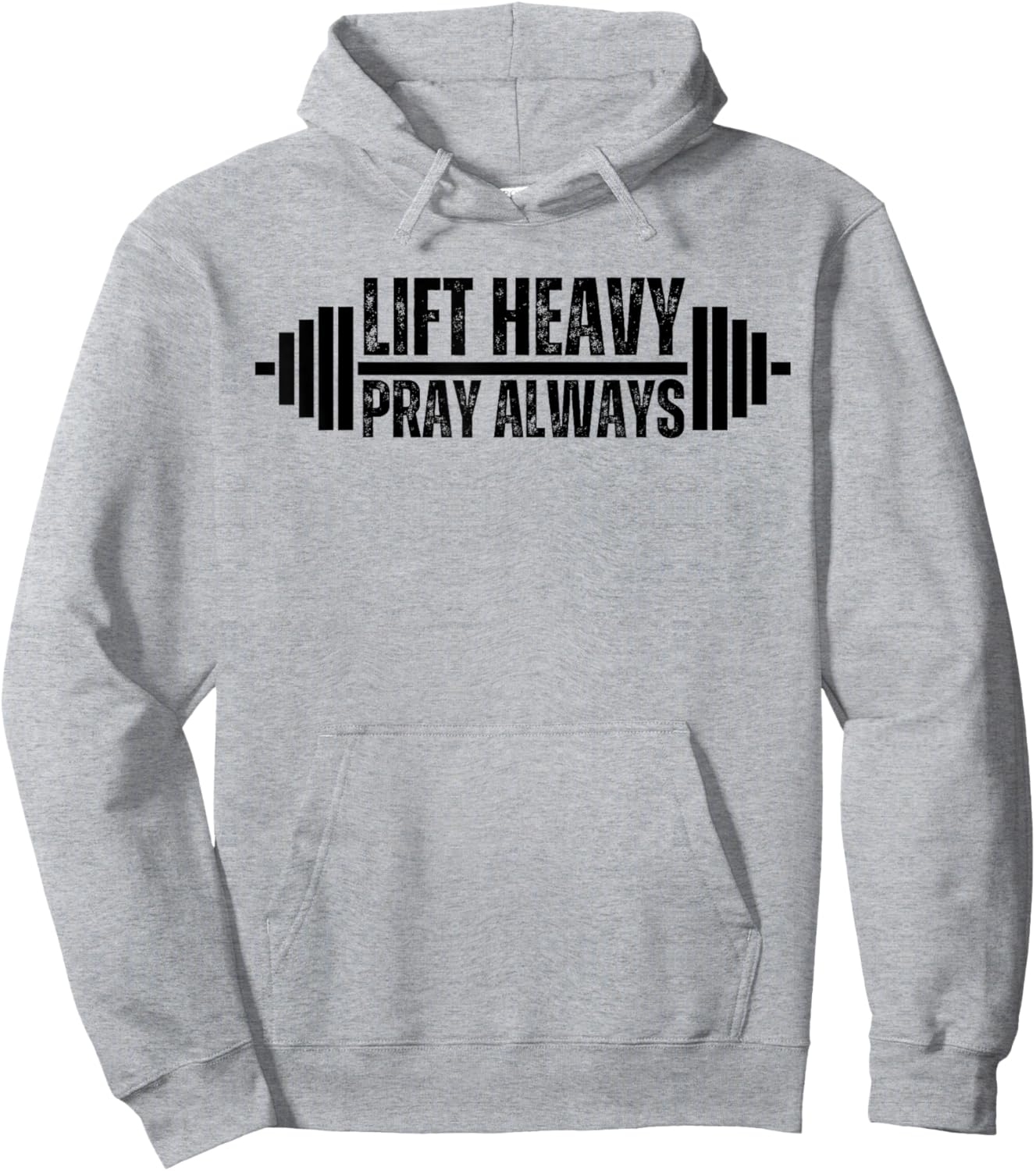 Christian Weight Lifting Lift Heavy Pray Always Faith Gym Hoodie - Hoodie | Ash