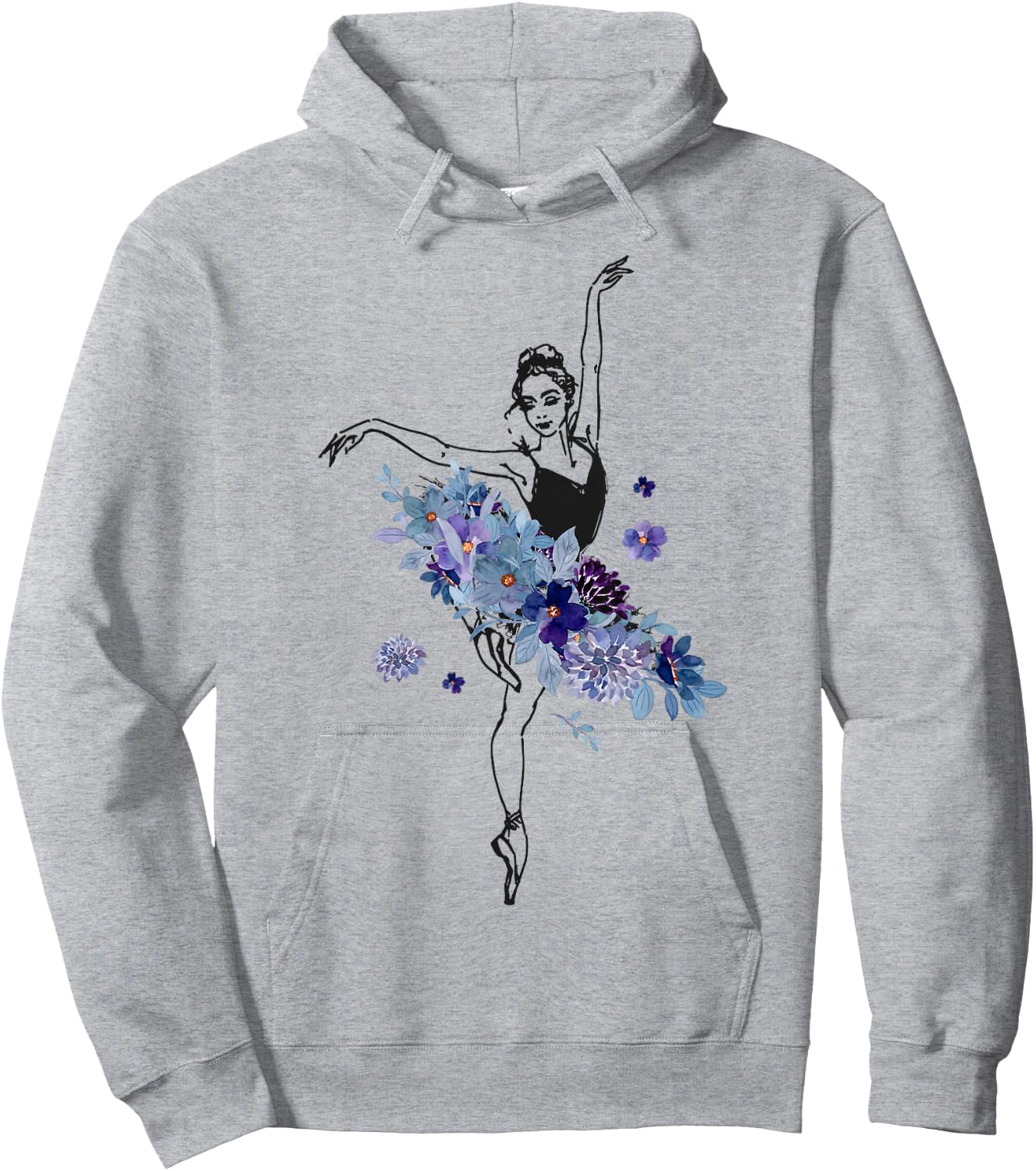 Ballet Dancer Dance Girl Ballerina Flower Floral Hoodie - Hoodie | Ash