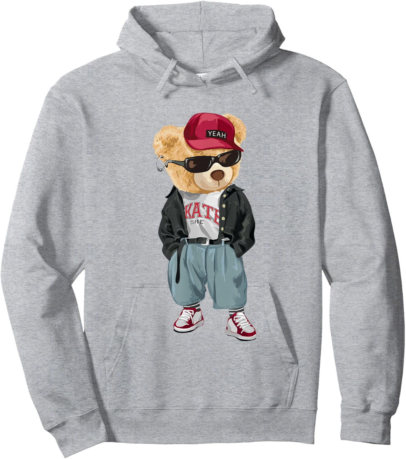 Punk Rocker Rapper Popster Punker Teddy Bear Rap Hip Hop Hoodie - Hoodie | Ash
