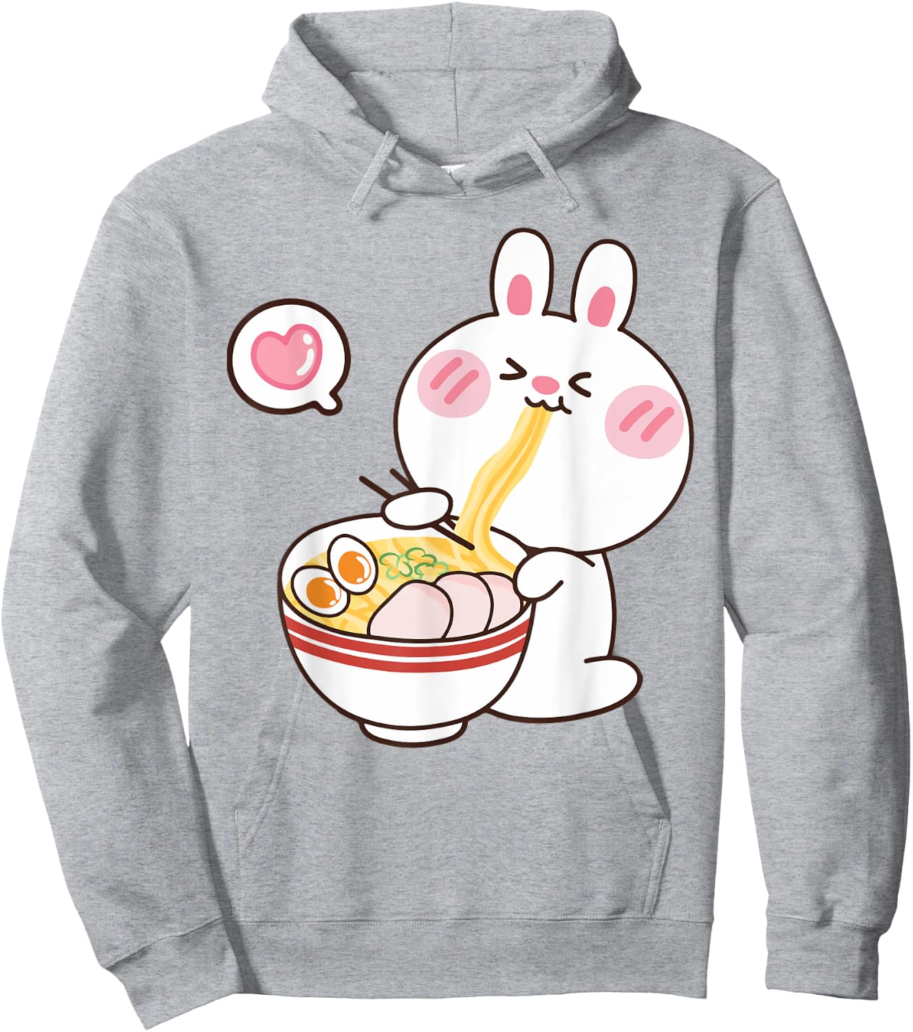 Cute Rabbit Ramen Noodle Toddler Girl Teen Kids Kawaii Anime Hoodie - Hoodie | Ash