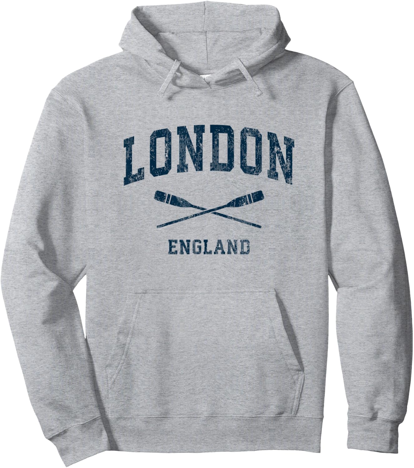 London England Vintage Nautical Paddles Sports Oars Hoodie - Hoodie | Ash