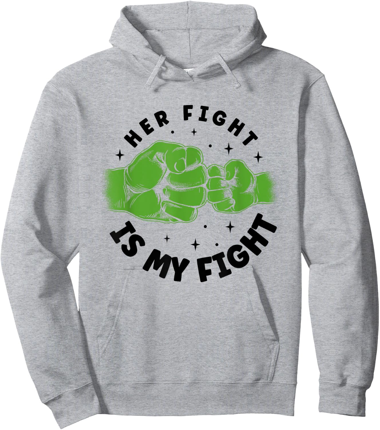 Her Fight Is My Fight Liver Cancer Awareness Survivor Hoodie - Hoodie | Ash