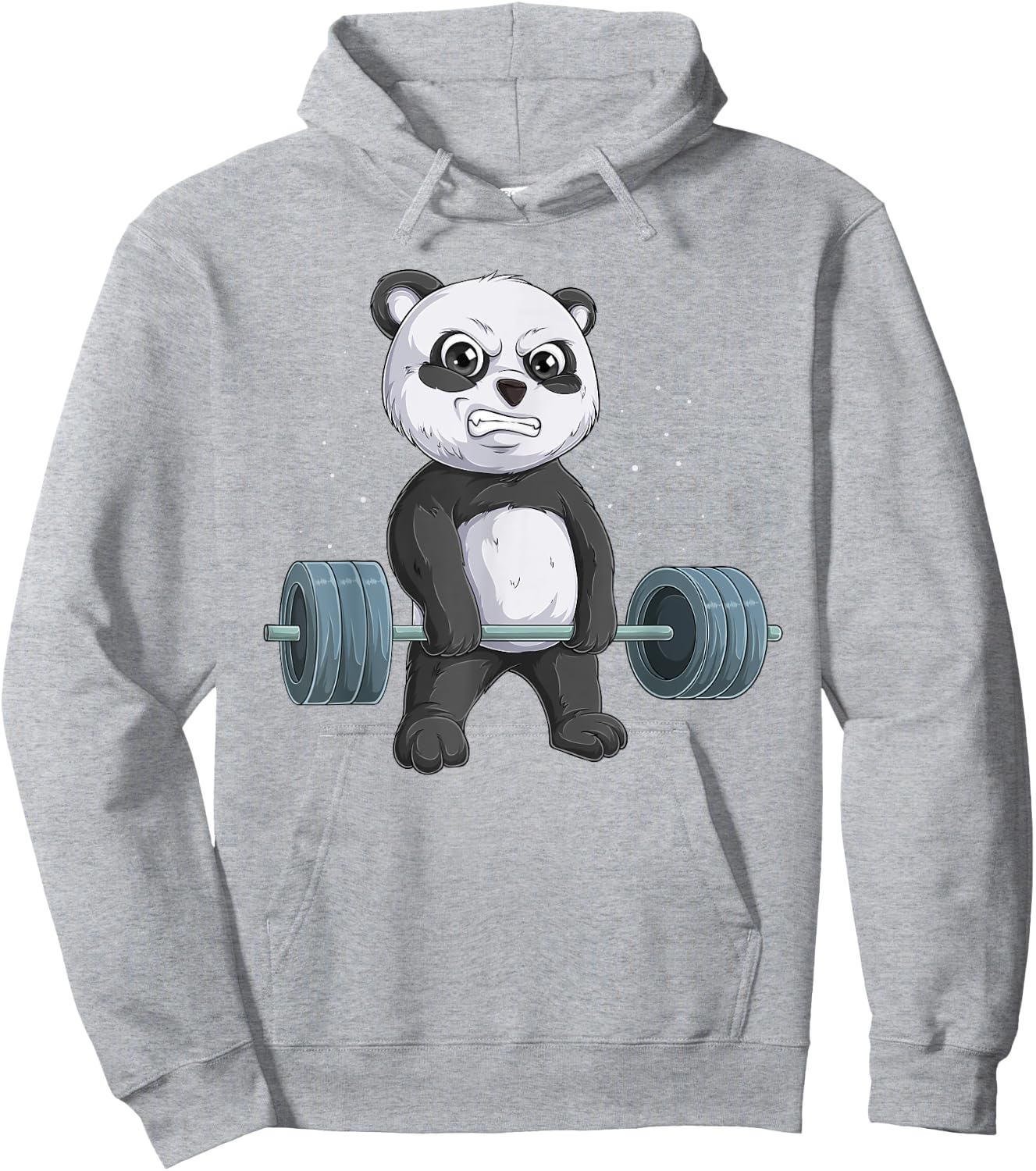 Panda Bear Weightlifting Funny Deadlift Men Fitness Gym Hoodie - Hoodie | Ash