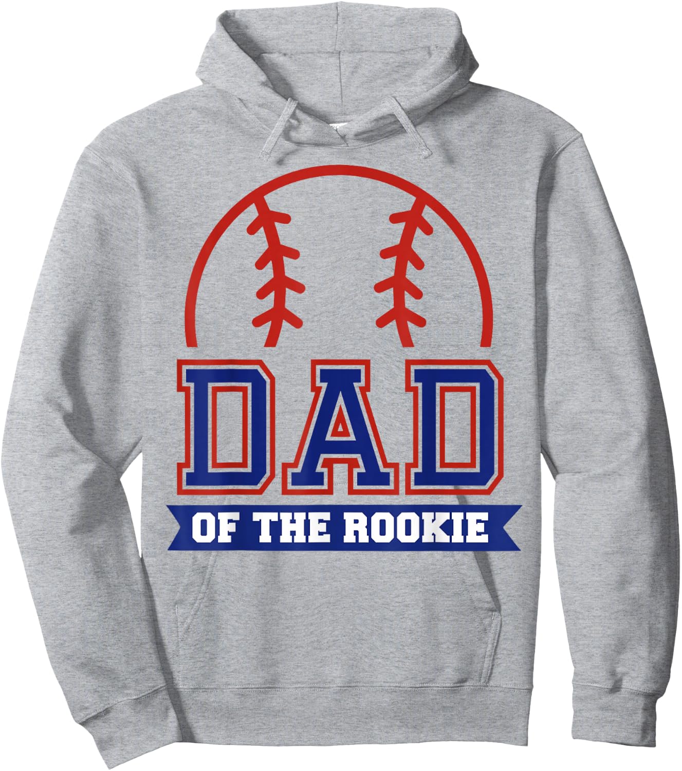Dad of Rookie 1st Birthday Baseball Theme Matching Party Hoodie - Hoodie | Ash