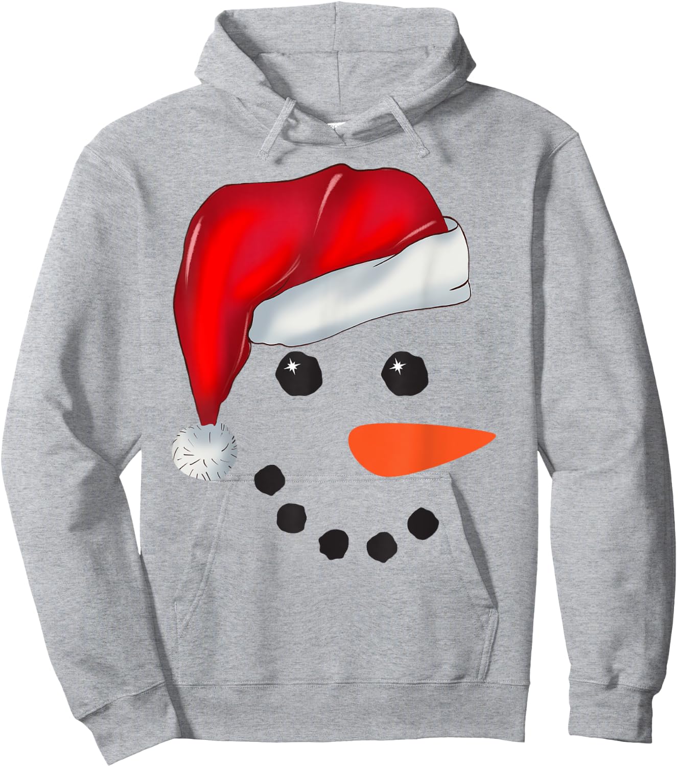 Face Snowman Christmas Matching Squad Family Men Women Kids Hoodie - Hoodie | Ash