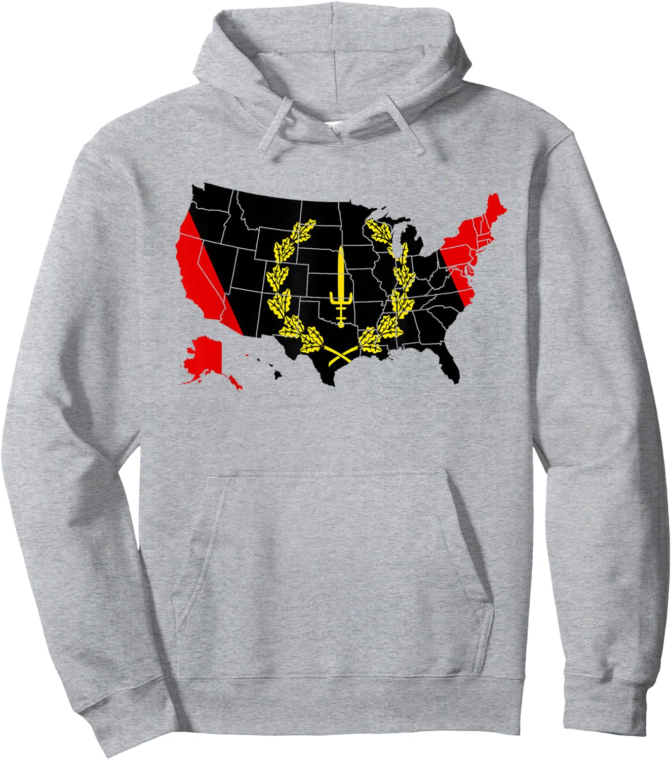American African Heritage Flag American Black Heritage Flag Hoodie - Hoodie | Ash