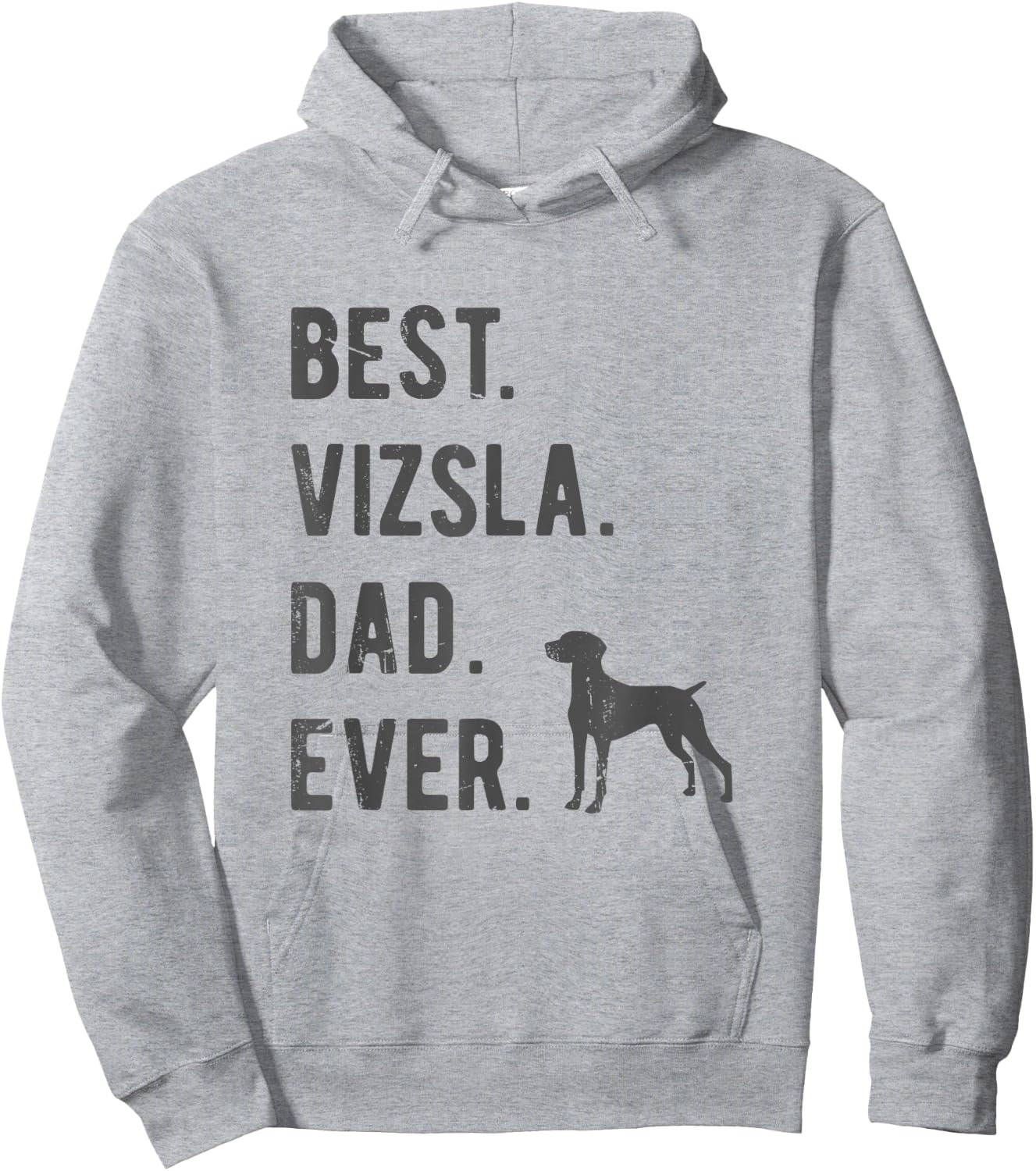 Best Vizsla Dad Ever Funny Vizsla Dog Lovers Dad Gift Hoodie - Hoodie | Ash