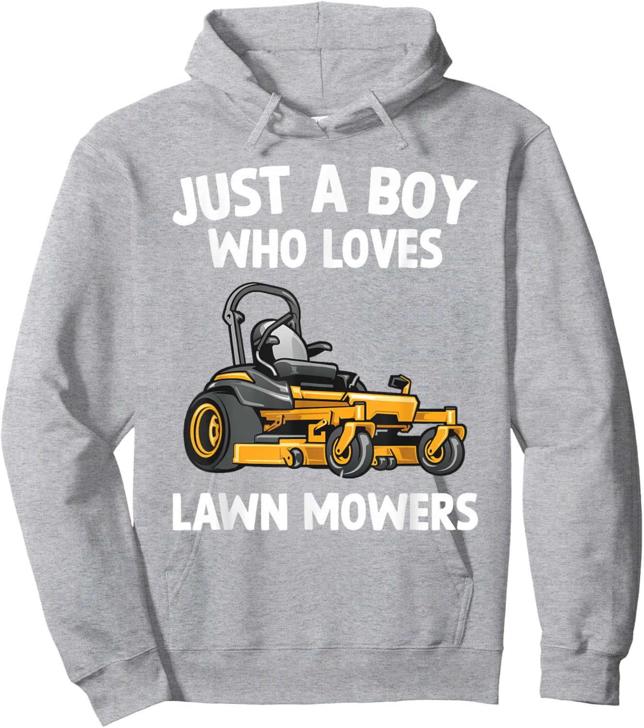 Just A Boy Who Loves Lawn Mowers Gardener Kids Toddler Boys Hoodie - Hoodie | Ash