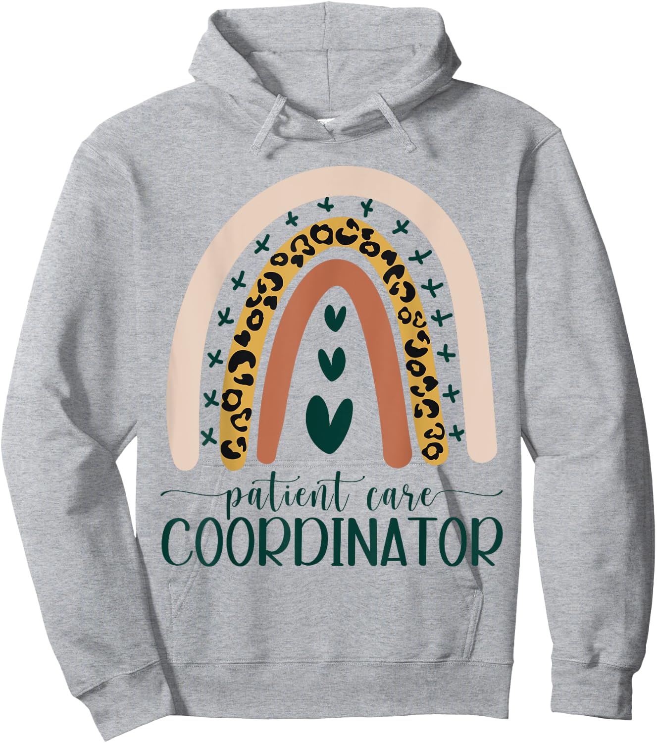 Patient Care Coordinator Appreciation Leopard Rainbow Cute Hoodie - Hoodie | Ash