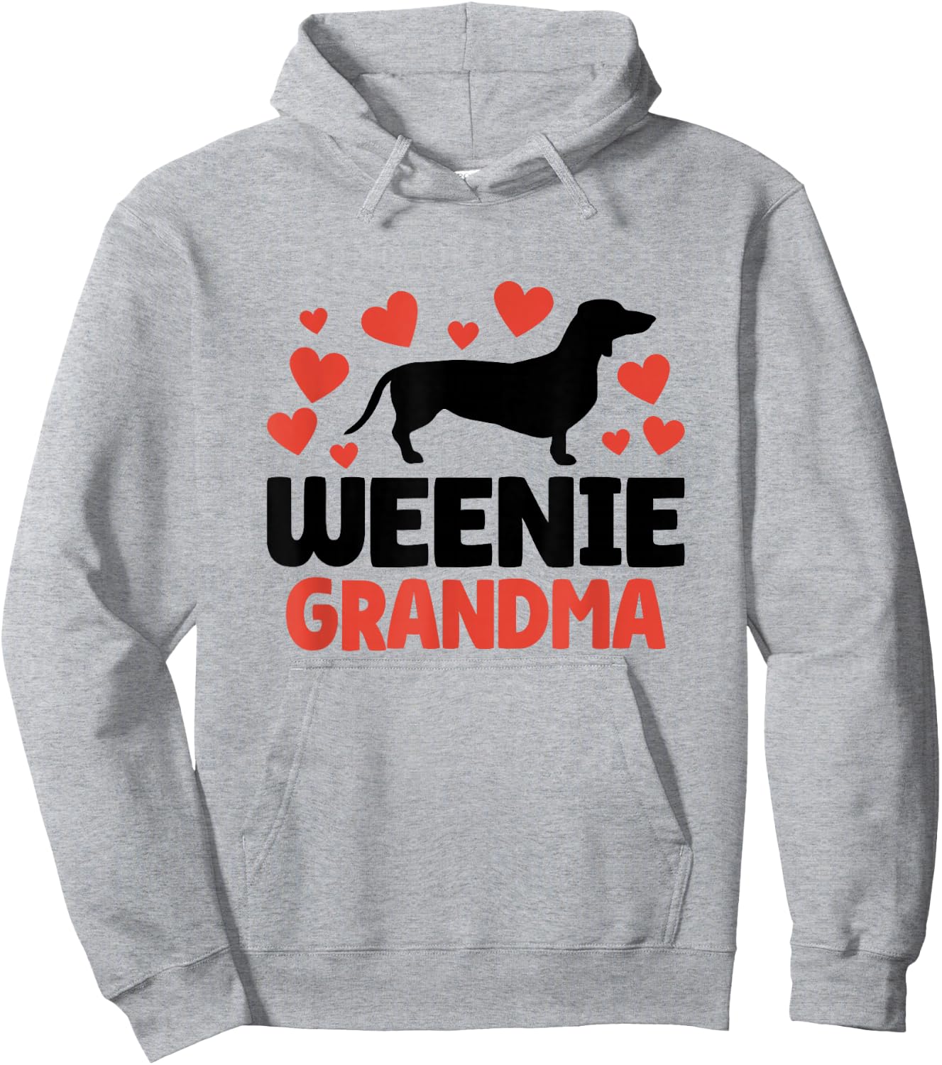Cute Weenie Grandma Mothers Day Dachshund Wiener Dog Novelty Hoodie - Hoodie | Ash