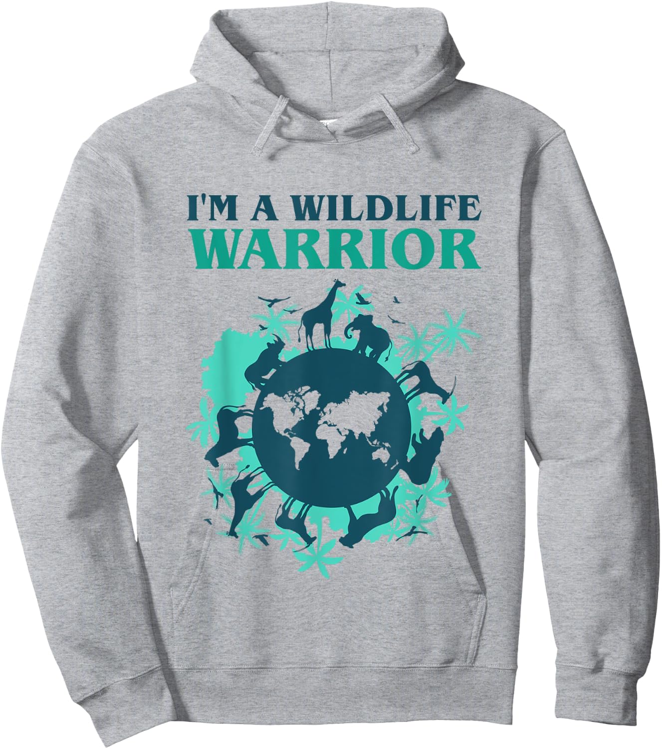 Im A Wildlife Warrior Biologist Protect Animals Wildlife Day Hoodie - Hoodie | Ash