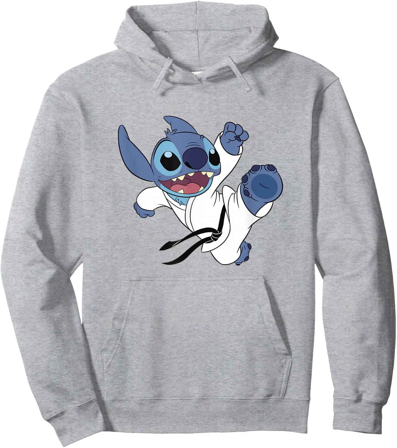 Disney Lilo & Stitch High Kick Karate Uniform Stitch Hoodie - Hoodie | Ash